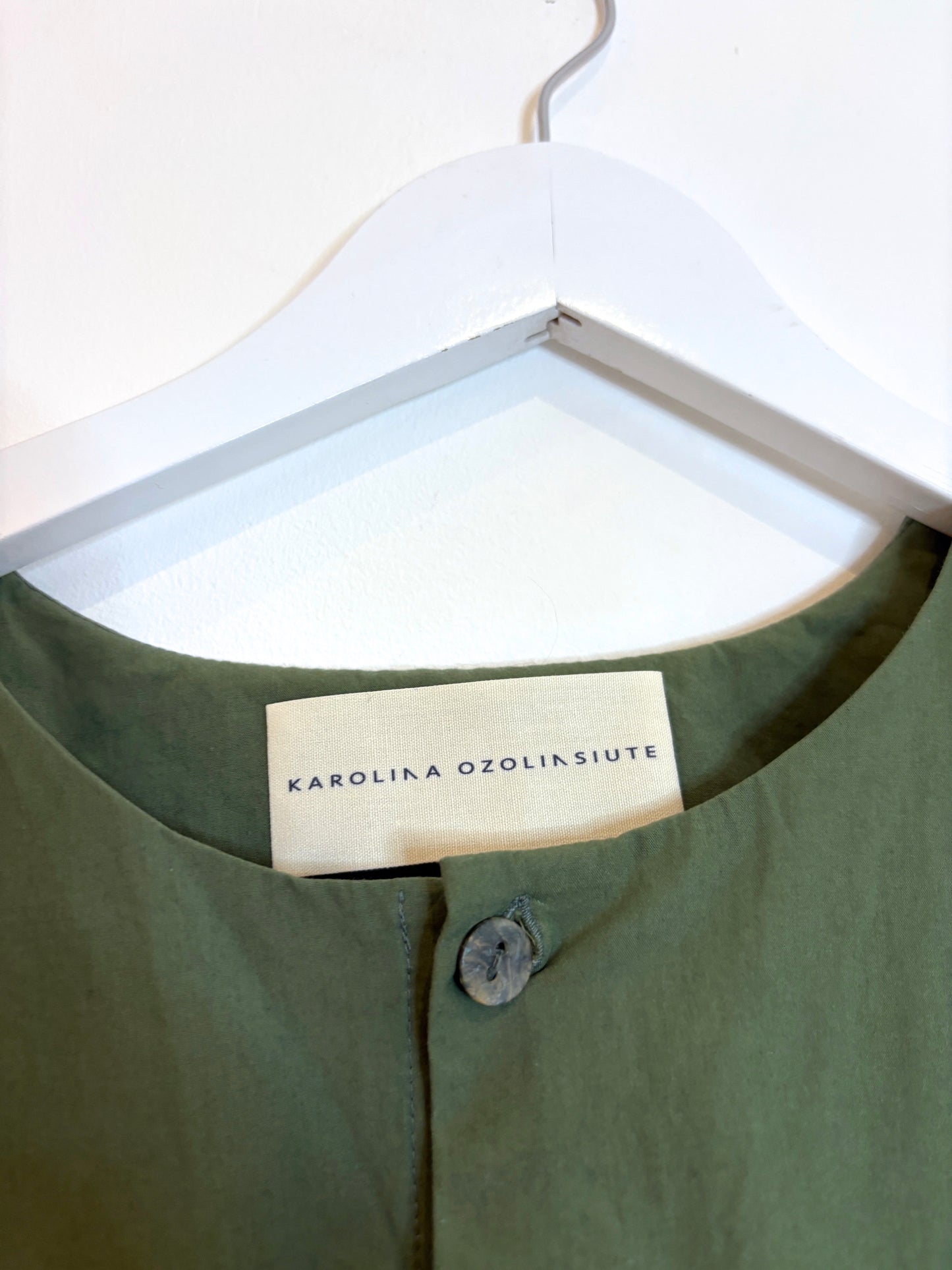 Karolina Ozolinsiute Green Cotton Dress L