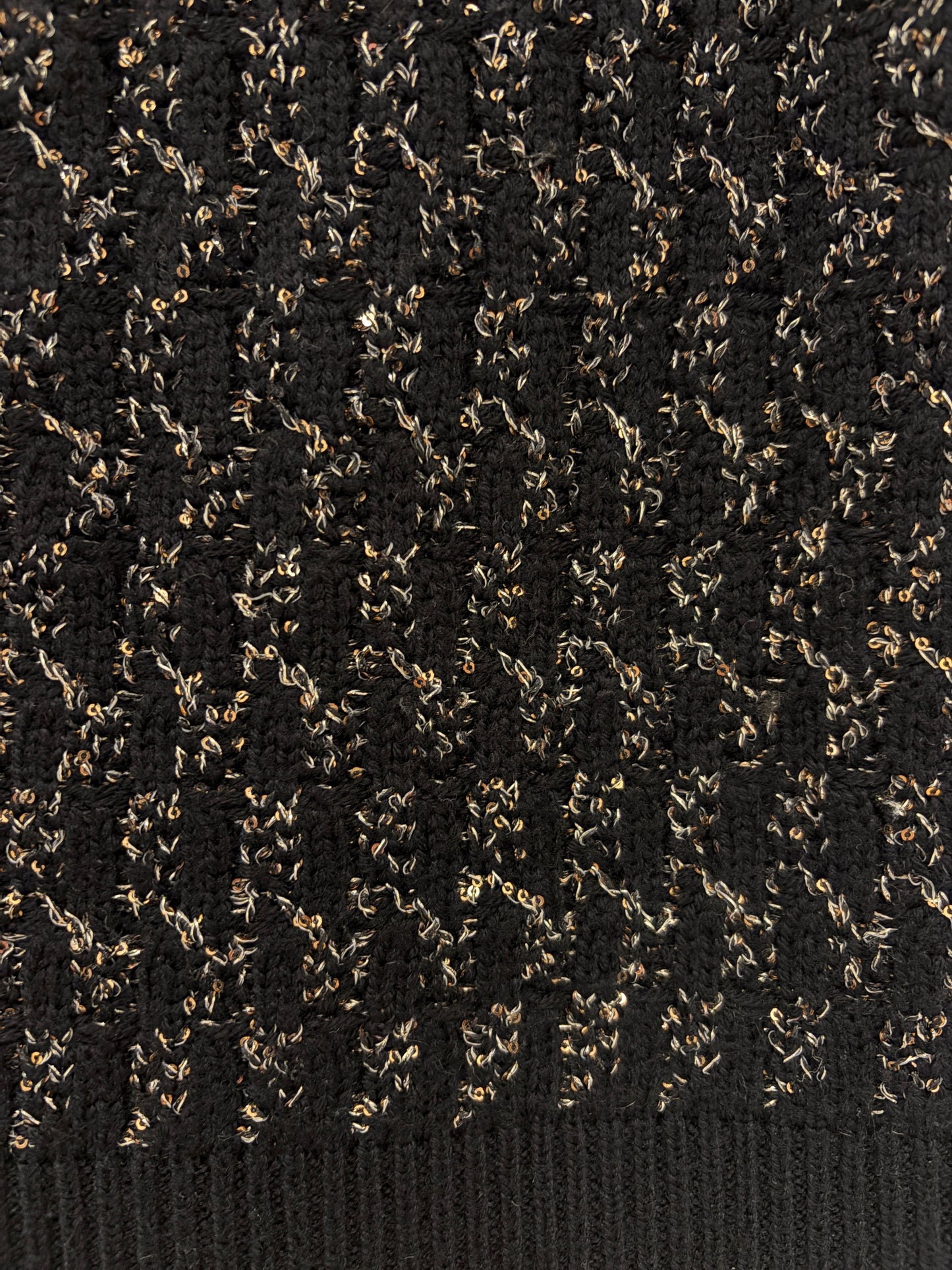 Me+Em Black and Gold Merino Lurex Vest M