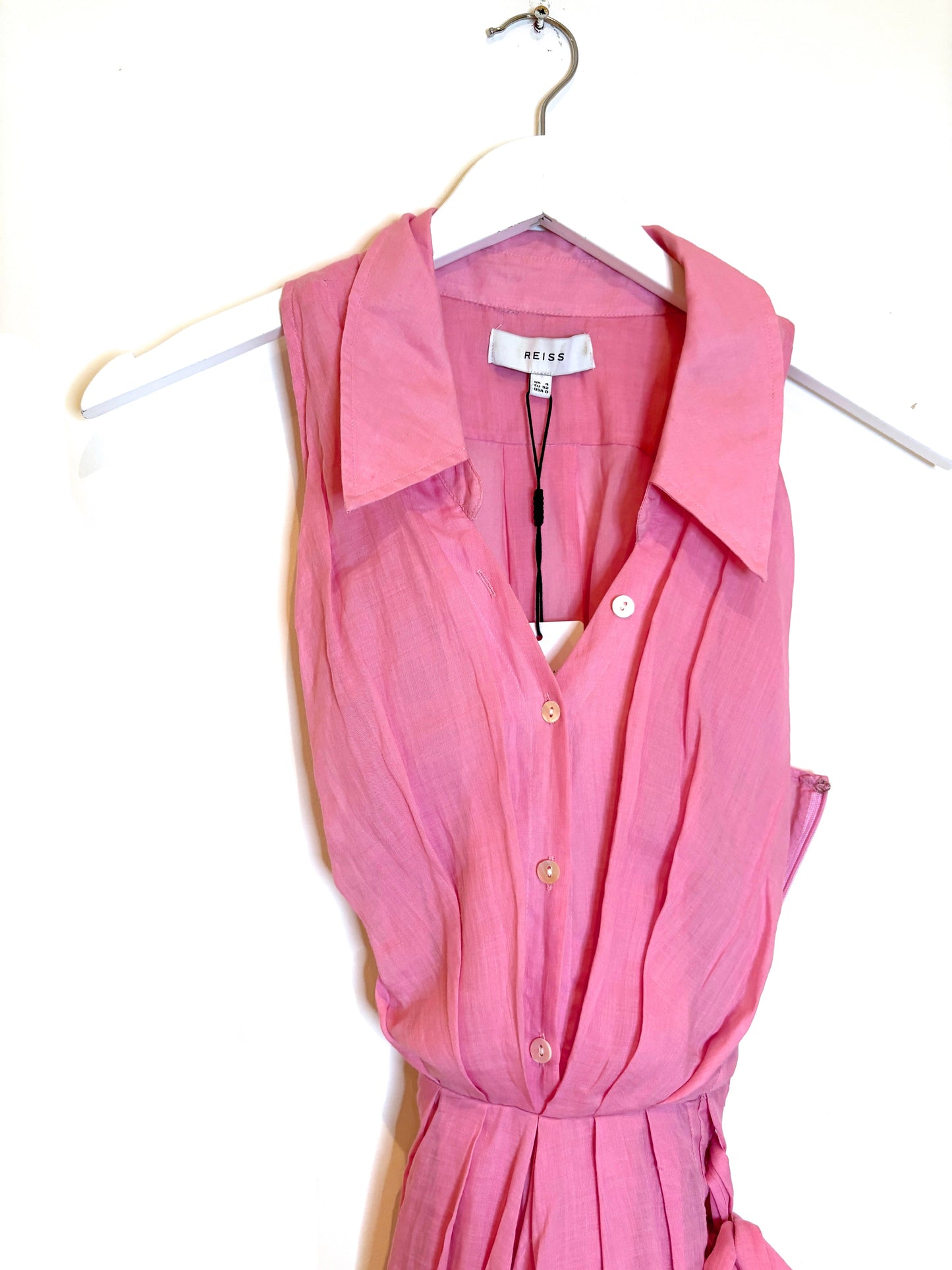 New With Tags Reiss Carlotta Button Down Dress UK 4
