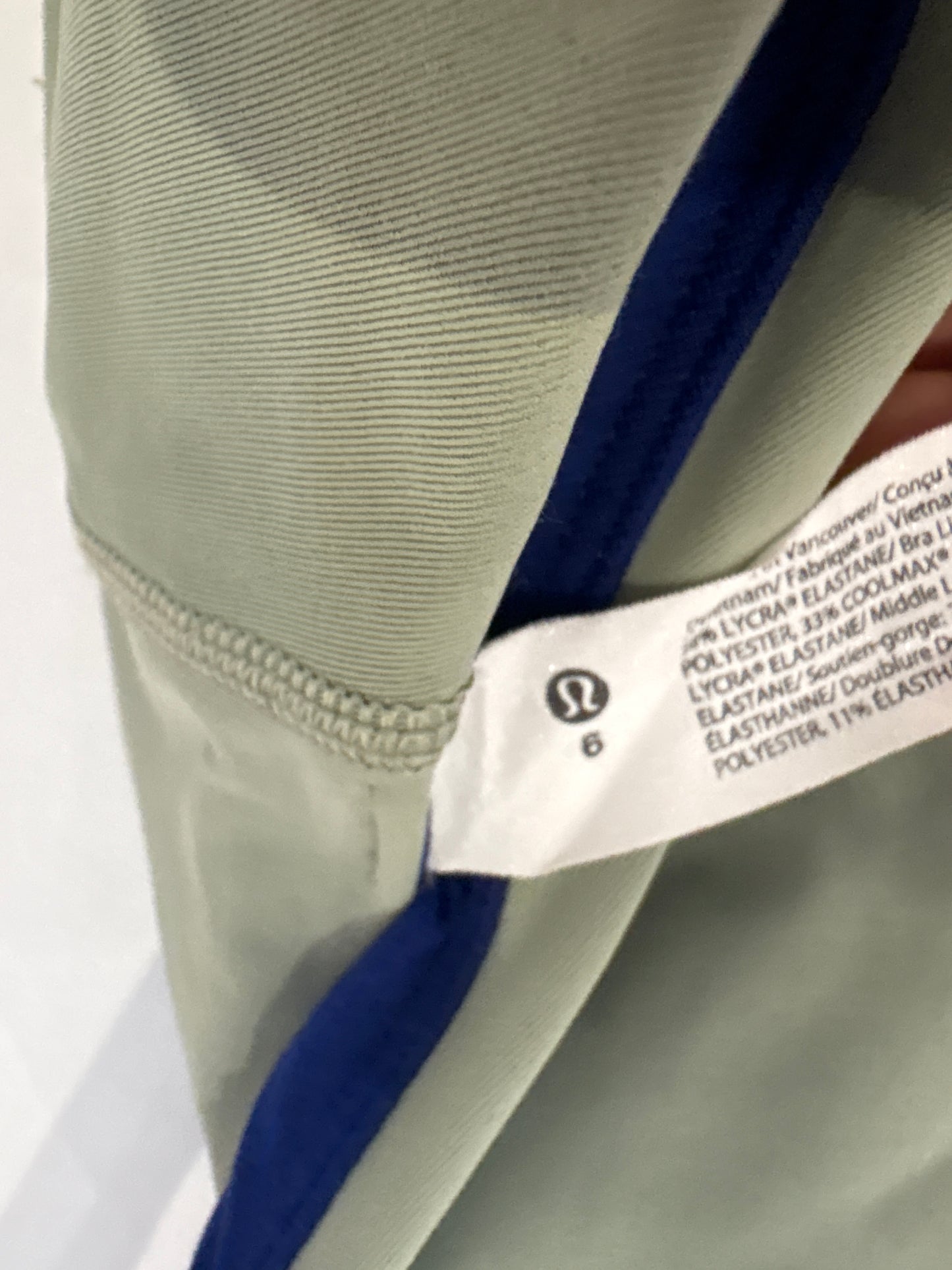 Lululemon Green Cropped Sports Top UK 10