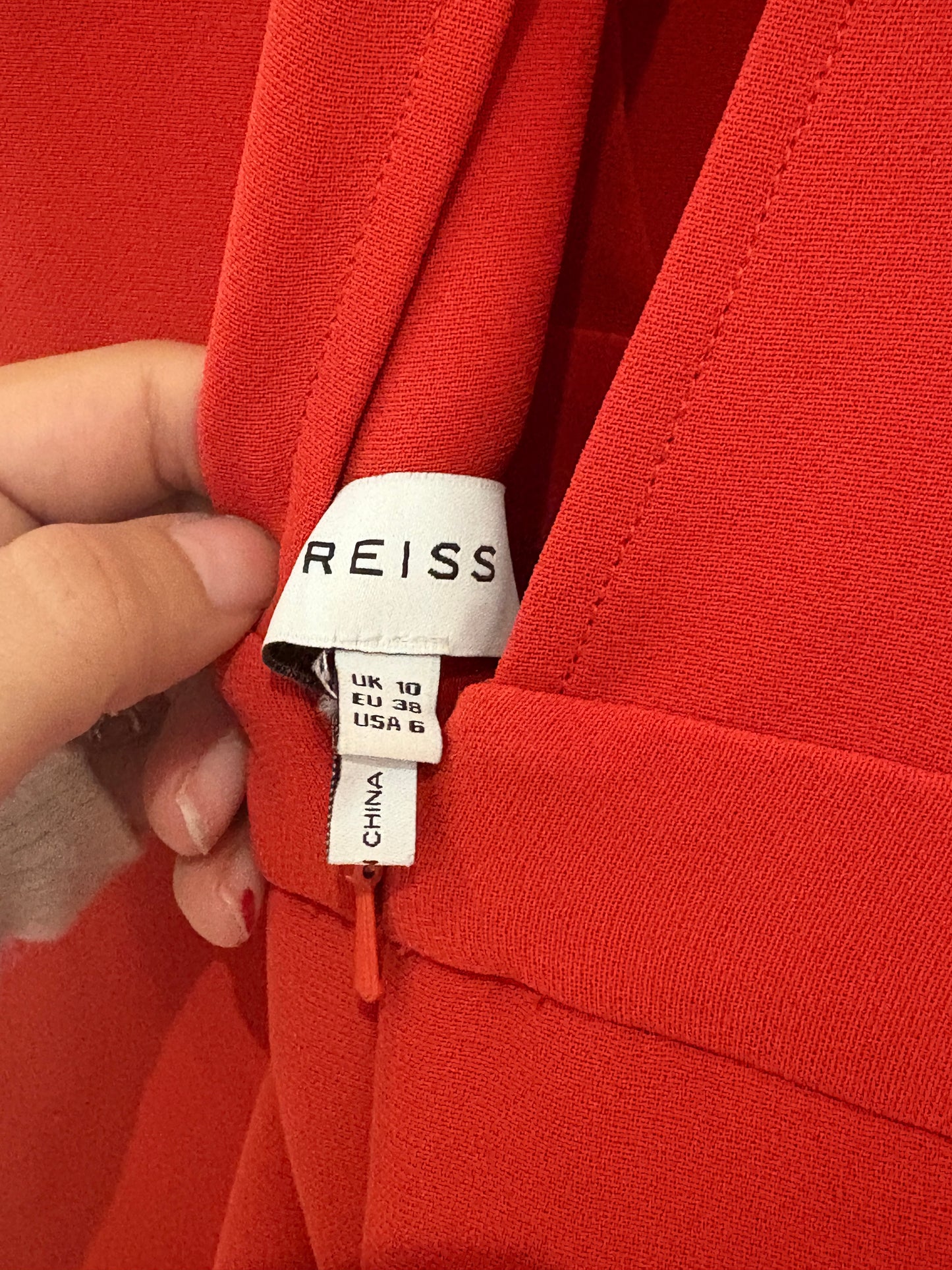 Reiss Red Jumpsuit UK 10