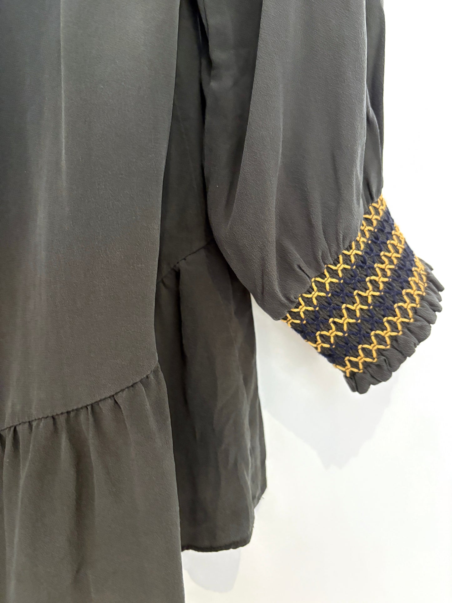 Whistles Khaki Silk Blouse UK 10