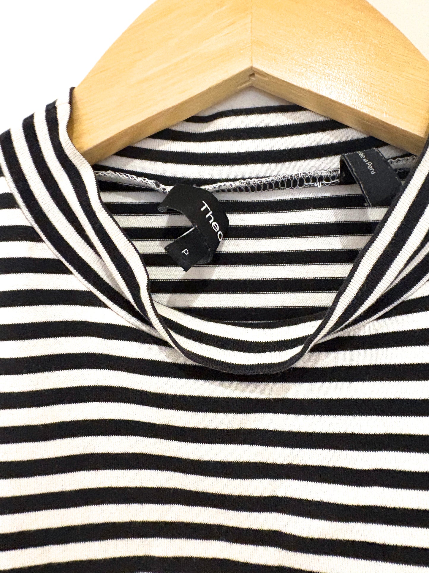 Theory Striped Jersey Top XS