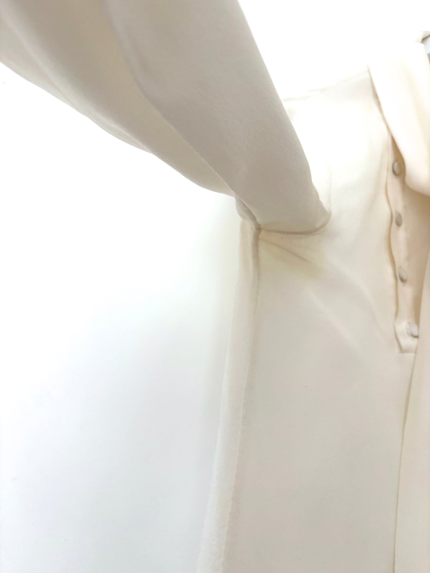 Saint Laurent Silk Lavallière-Neck Blouse S