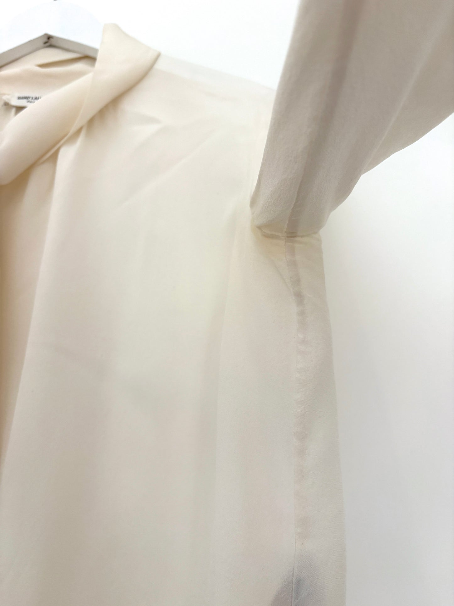 Saint Laurent Silk Lavallière-Neck Blouse S