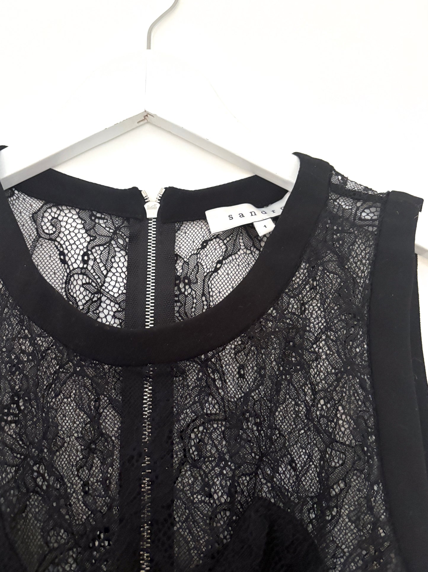 Sandro Lace Black Blouse S