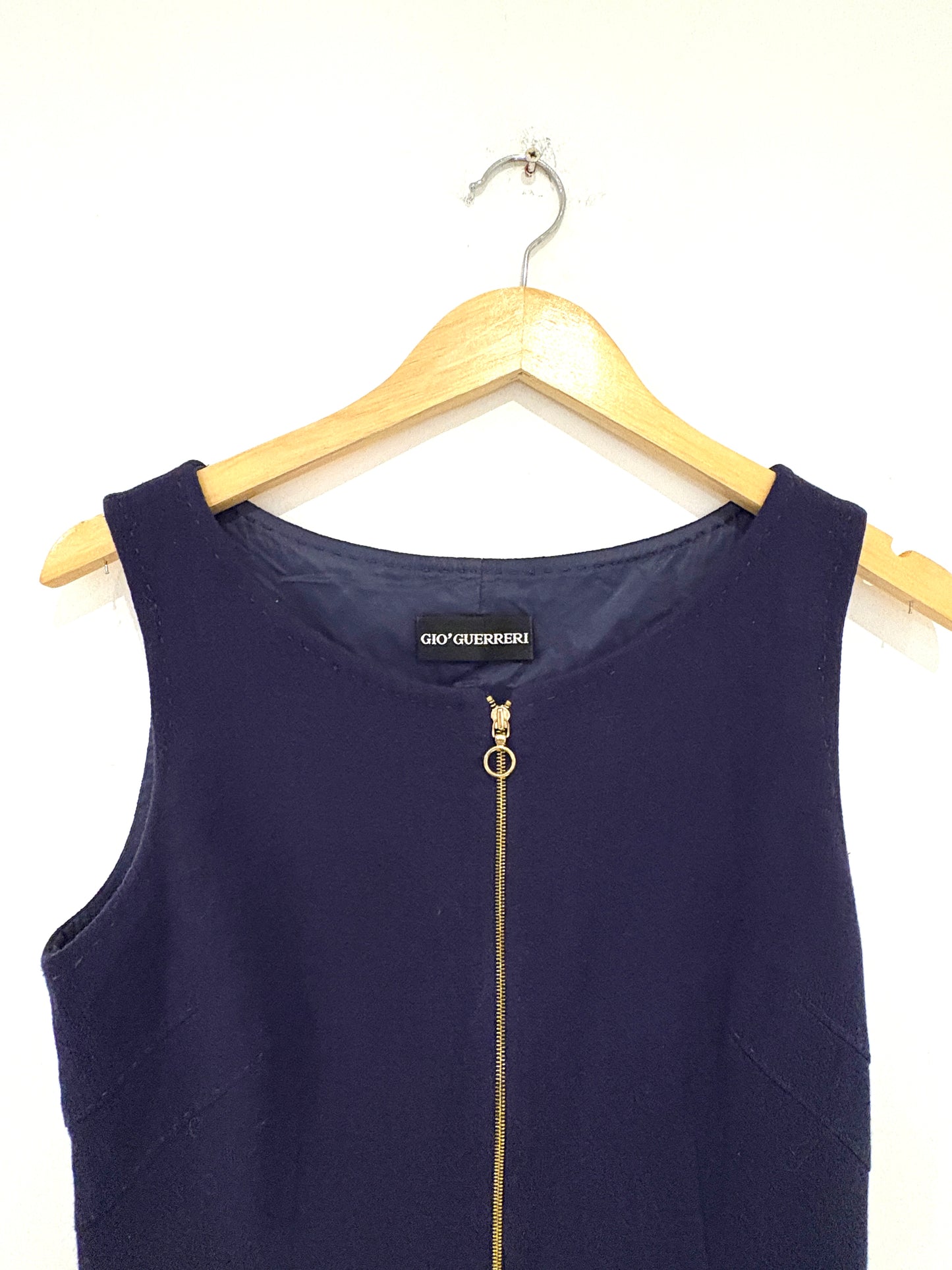 Gio' Guerreri Blue Crepe Dress UK 10