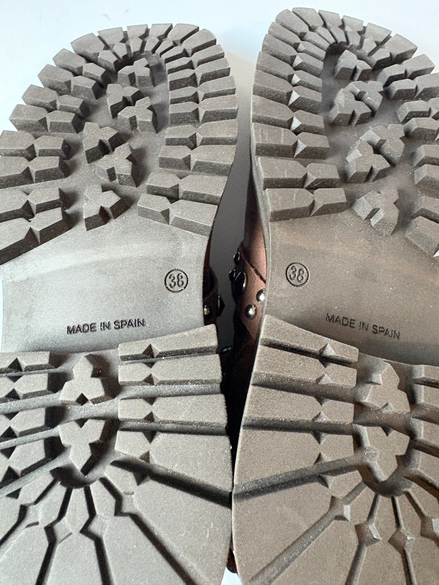 Russell & Bromley Brown Suede Studded Boots UK 5