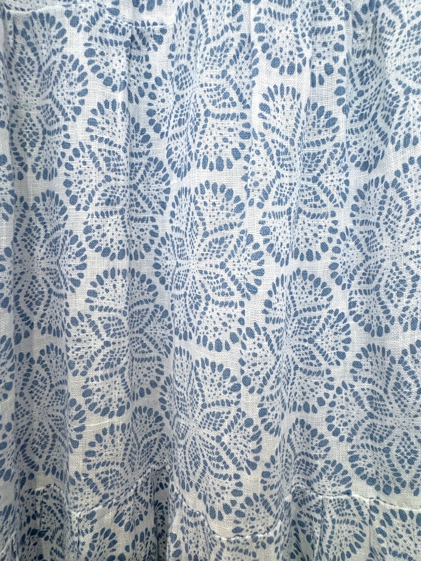Jigsaw Print Linen Dress UK 8