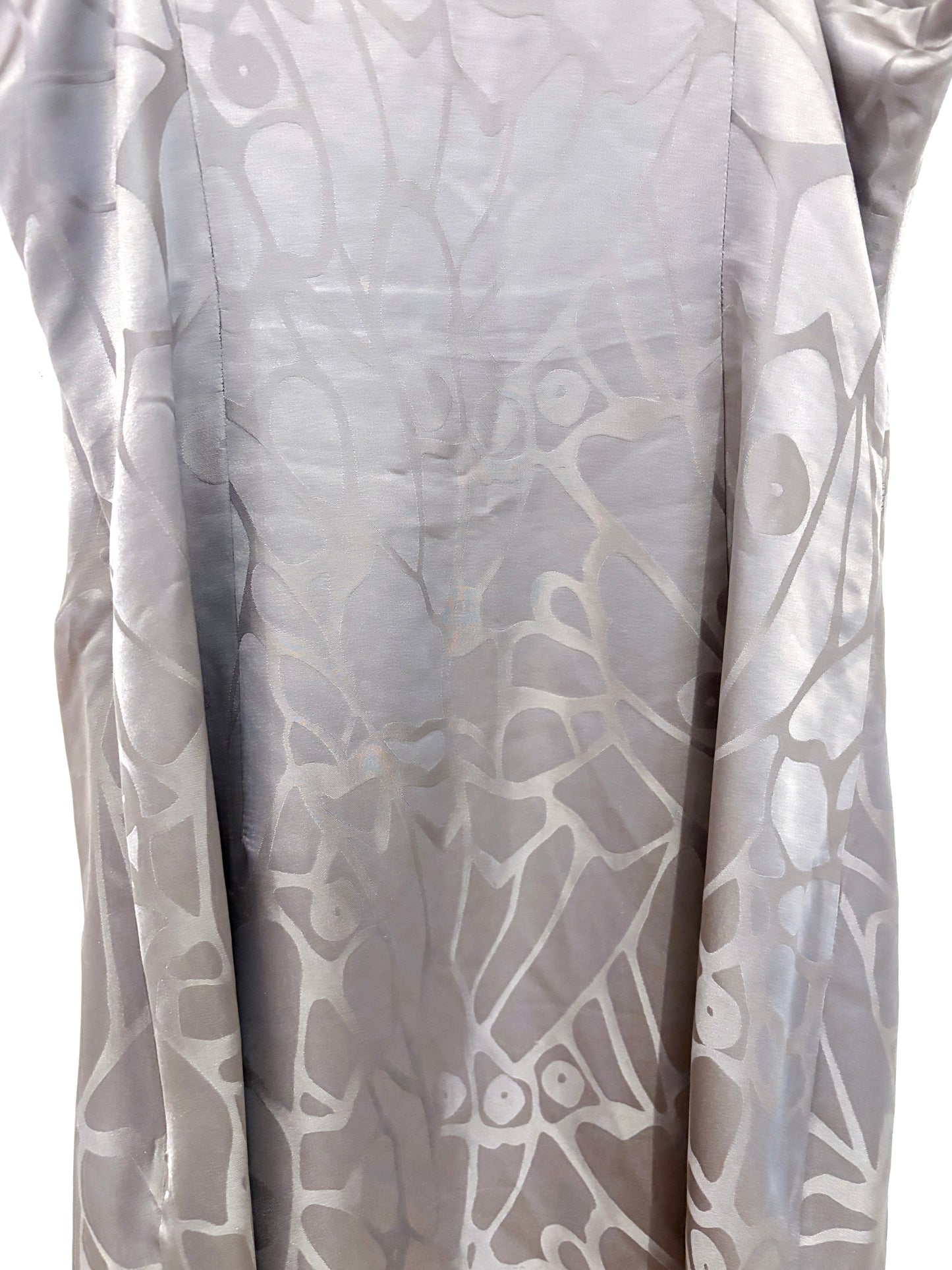 Anine Bing Papillon Silk Silver Mini Dress S