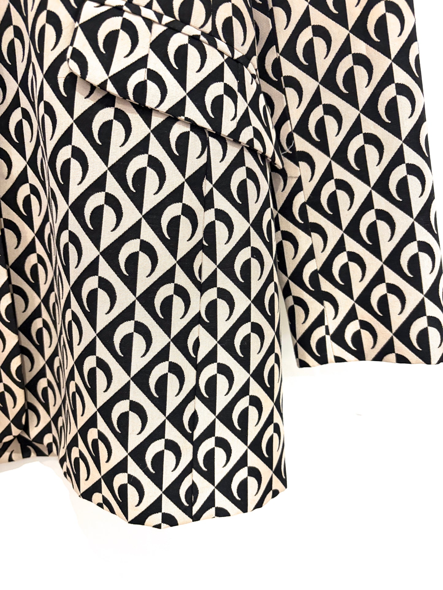 Marine Serre Gold Line Moon Lozenge Pandora Blazer M