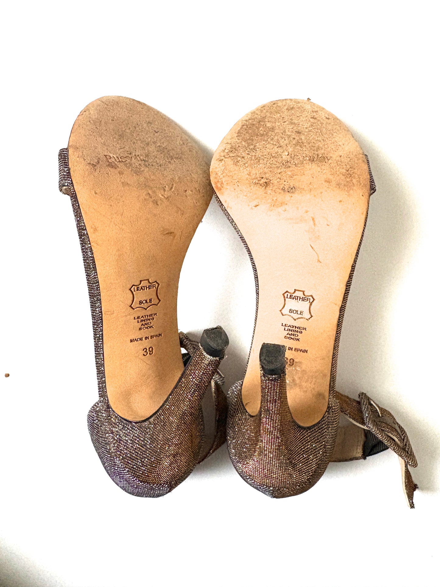 Russell & Bromley Bronze Metallic Sandals UK 6