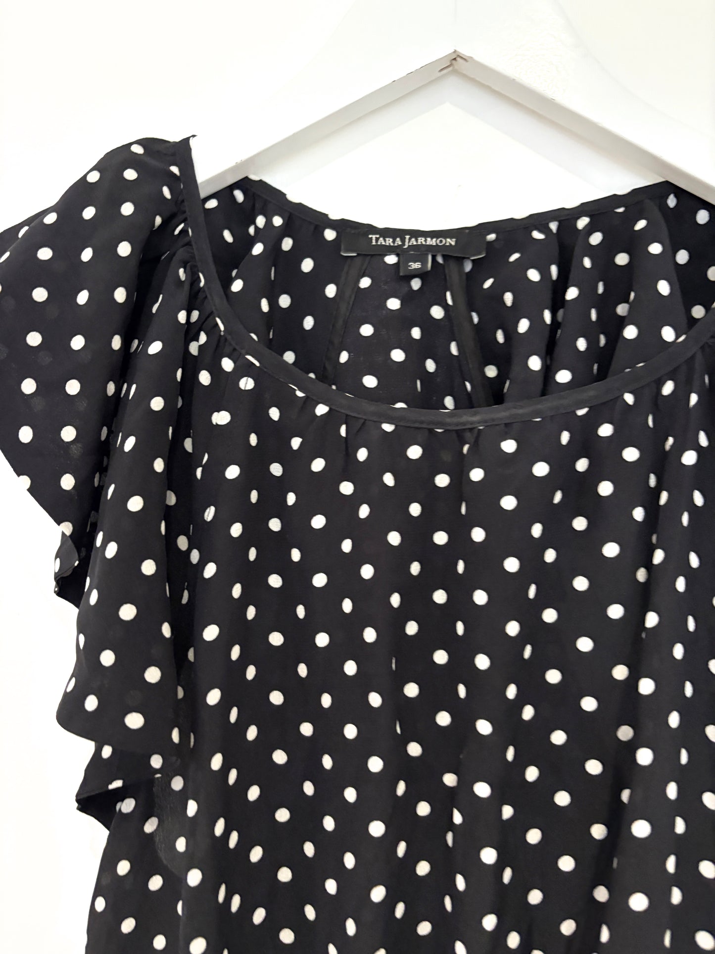Tara Jarmon Silk Polka Dot Dress UK 8