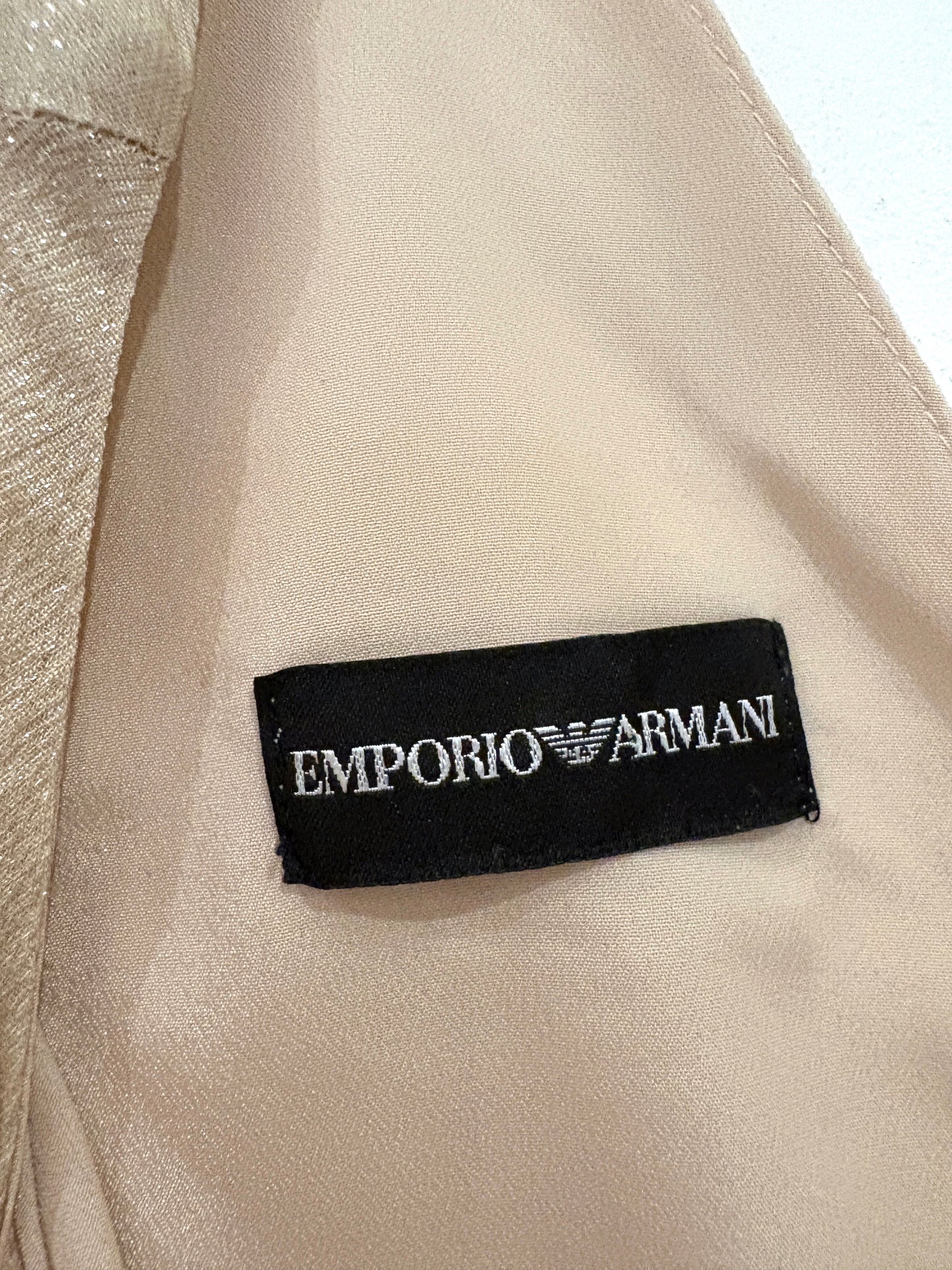 Emporio Armani Gold Shimmer Dress UK 10