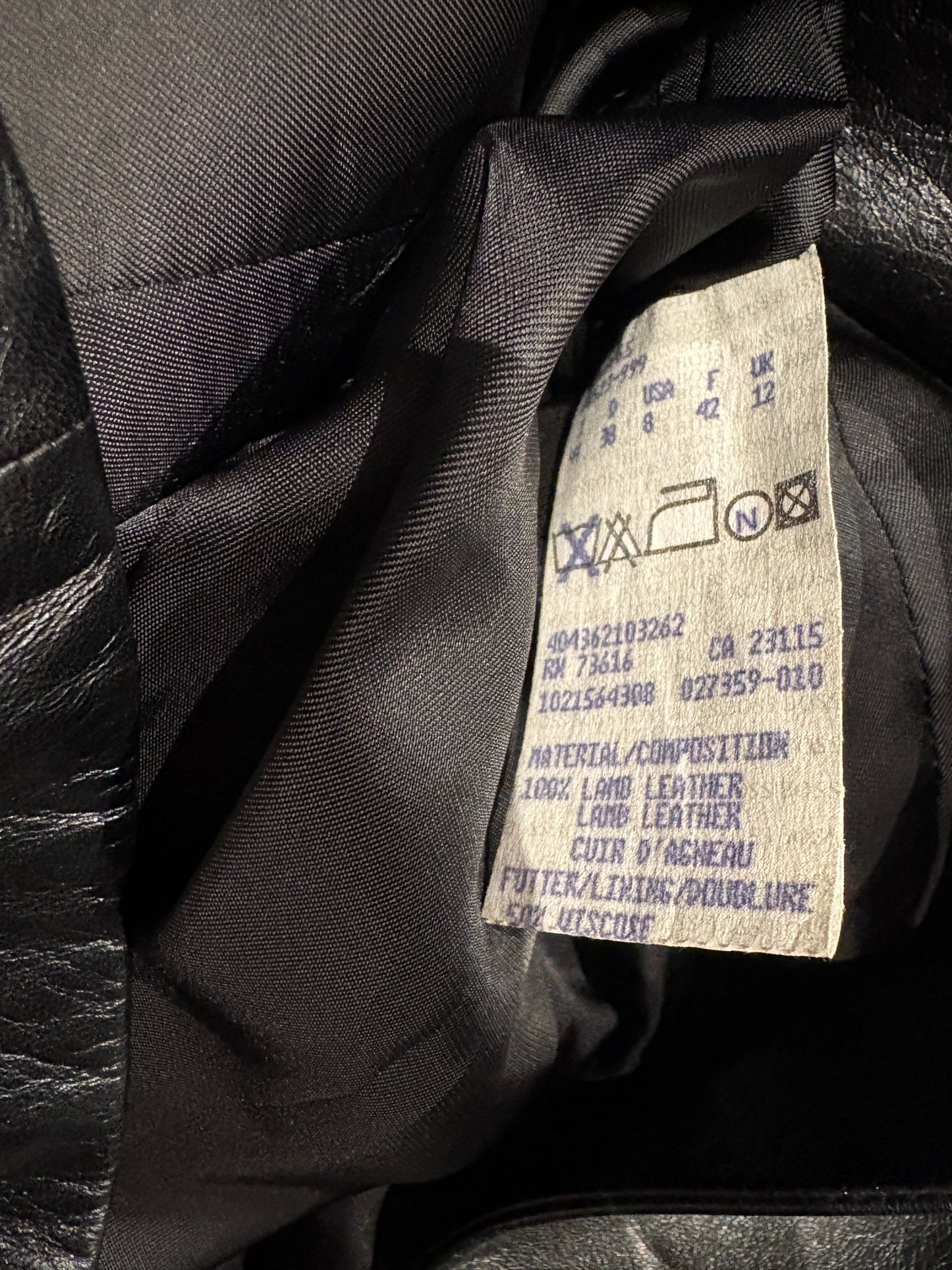 Hugo Boss Vintage Leather Blazer UK 12