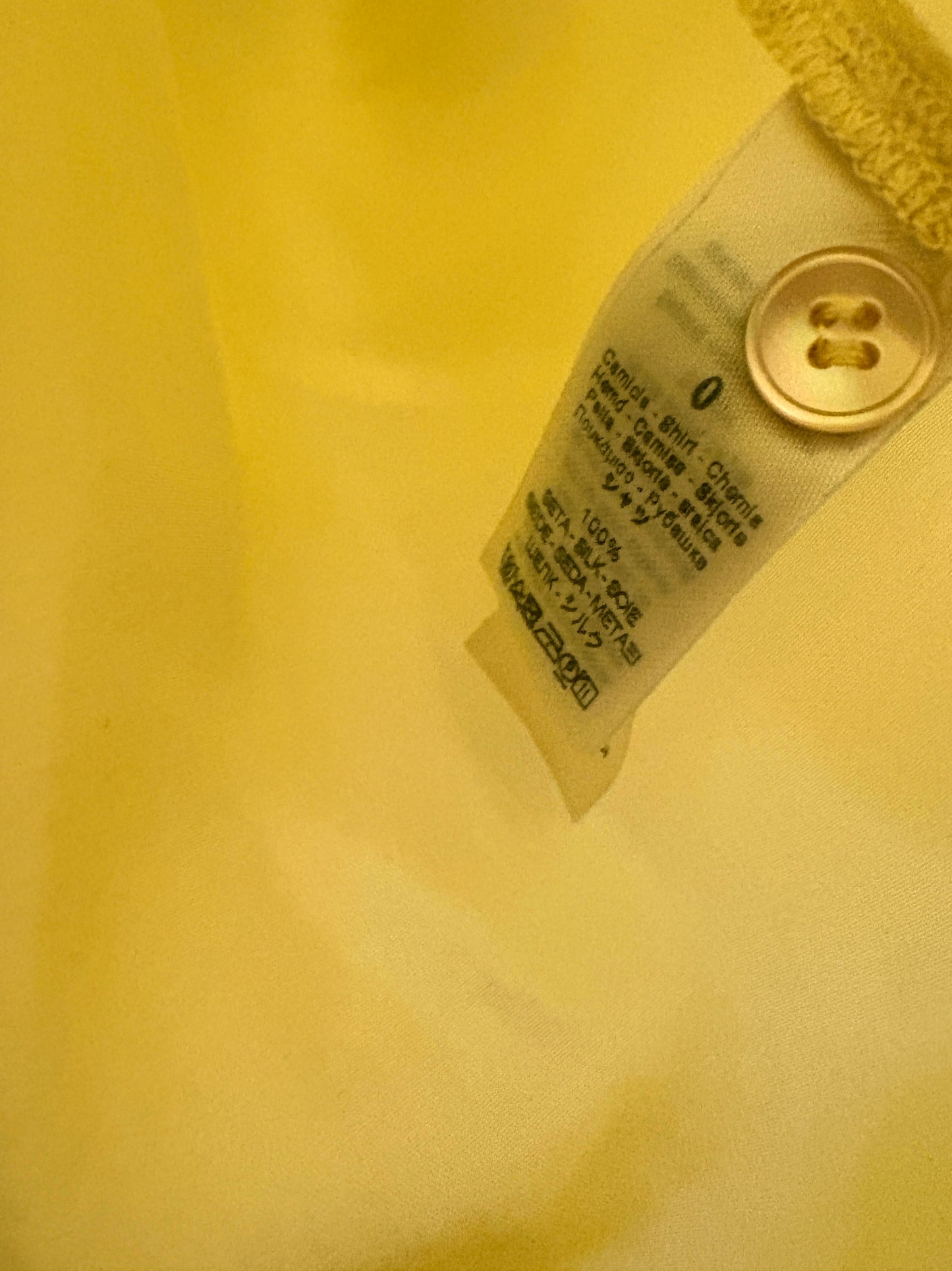 Forte Forte Silk Yellow Shirt UK 6