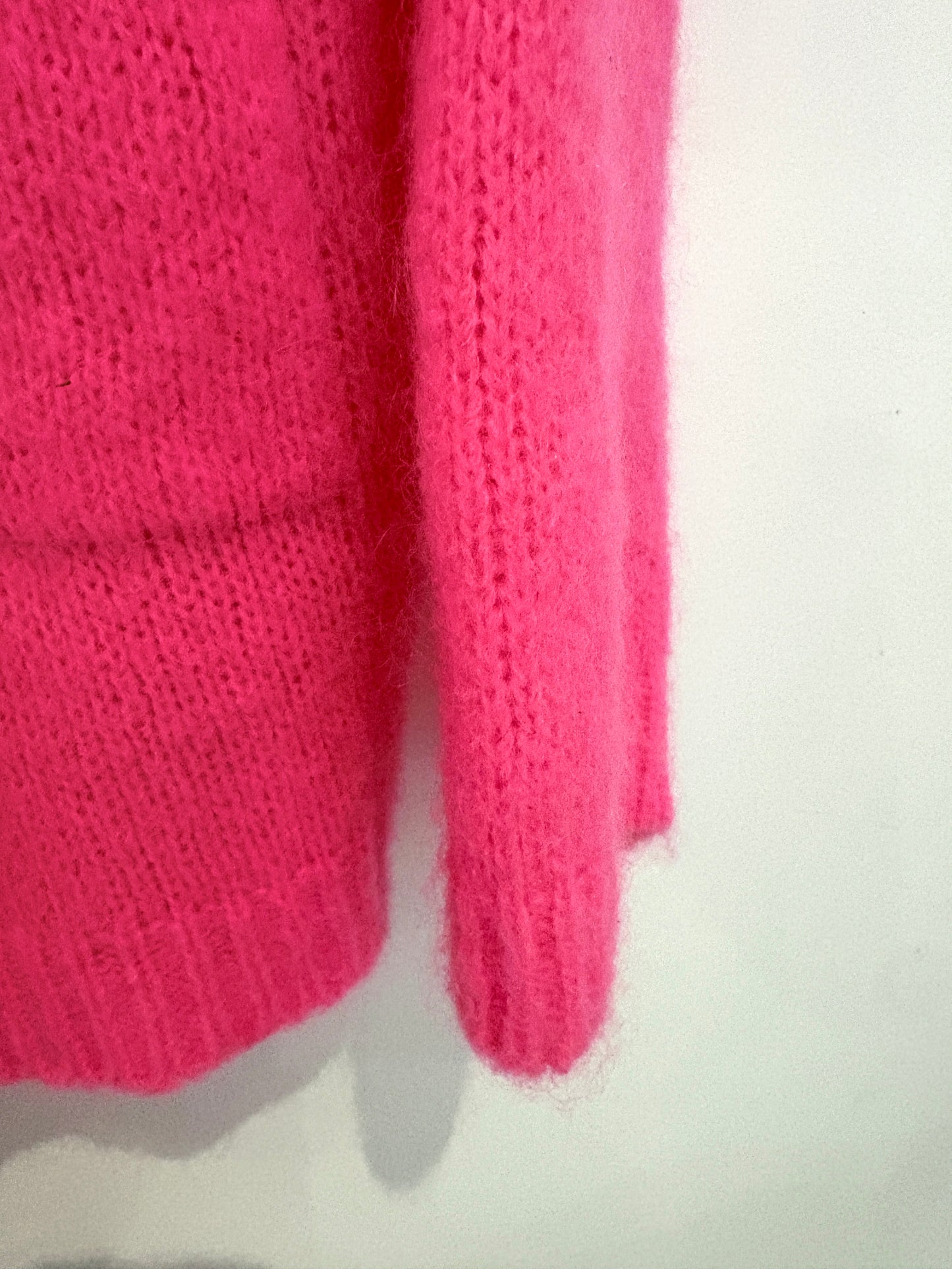 Maison Anje Fuschia Pink Wool Cardigan S