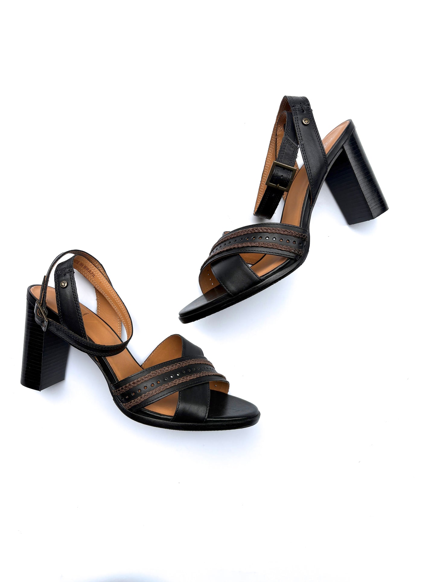 New With Box Oliver Sweeney Poia Black Heeled Sandal UK 7