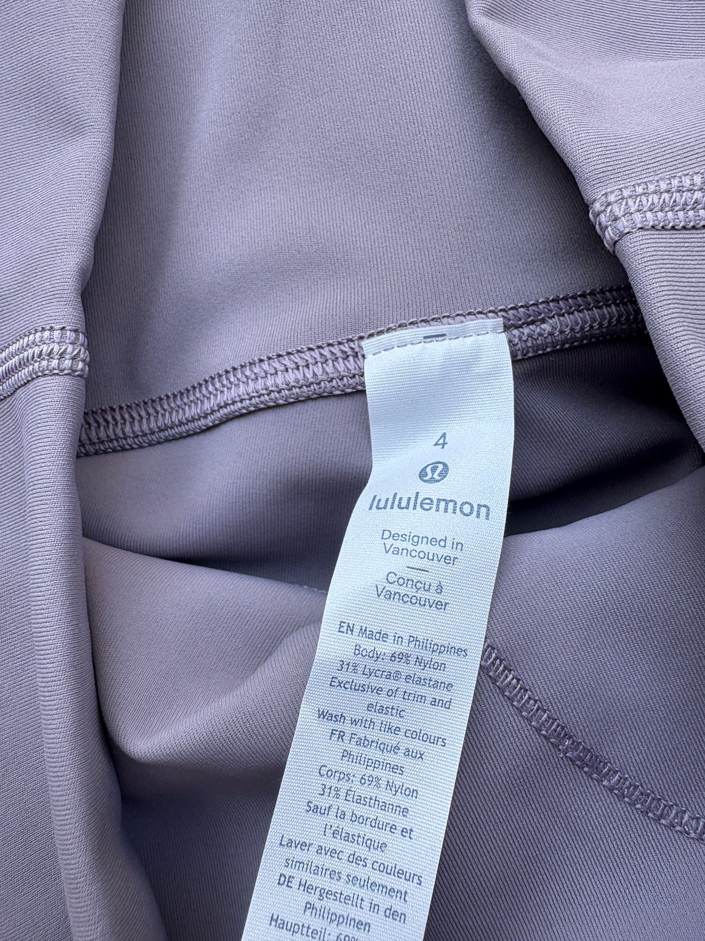 Lululemon Cropped Purple Leggings UK 8