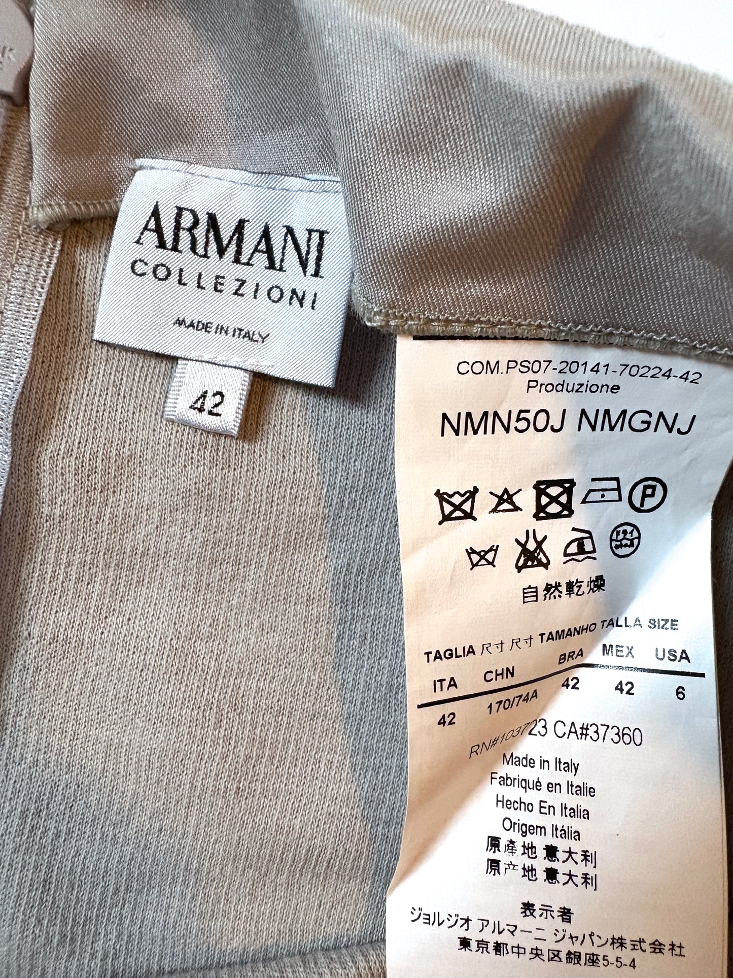 Armani Collezioni Grey Slubbed Pencil Skirt UK 10