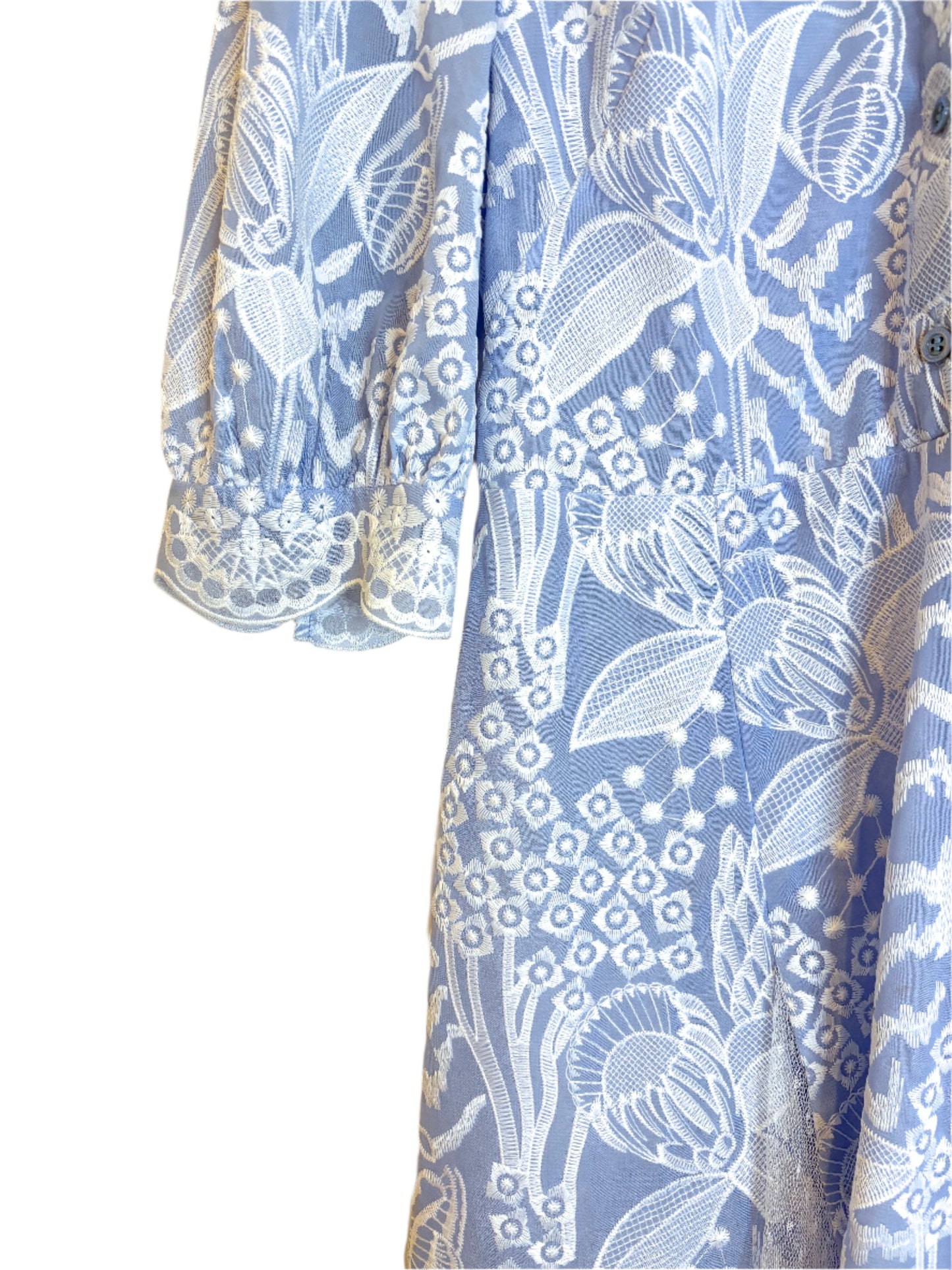 Temperley Blue Lace Dress UK 10