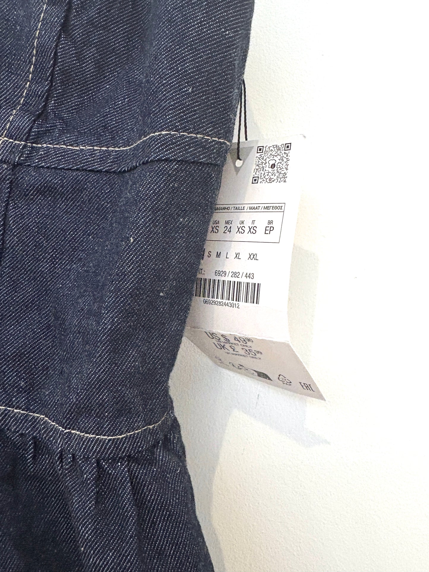 New With Tags Zara Denim Dress XS