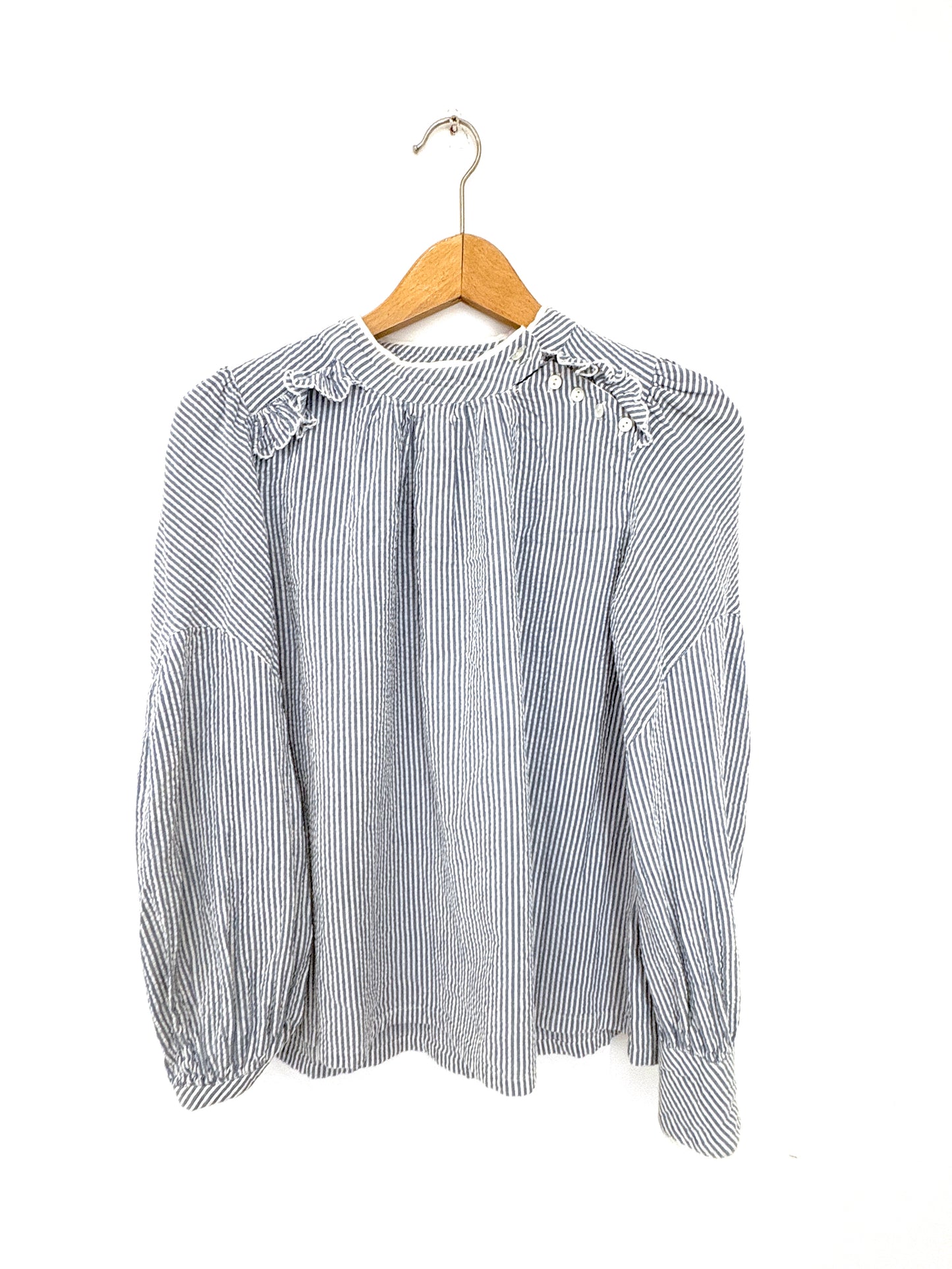 Ba&sh Blue Striped Blouse XS