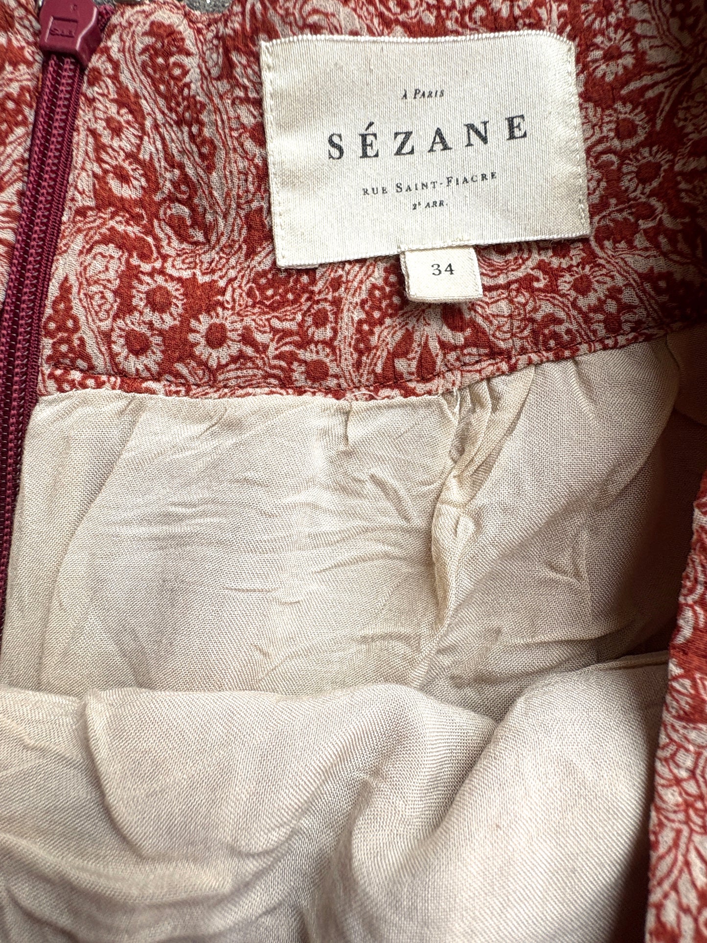 Sézane Paisley Skirt UK 6