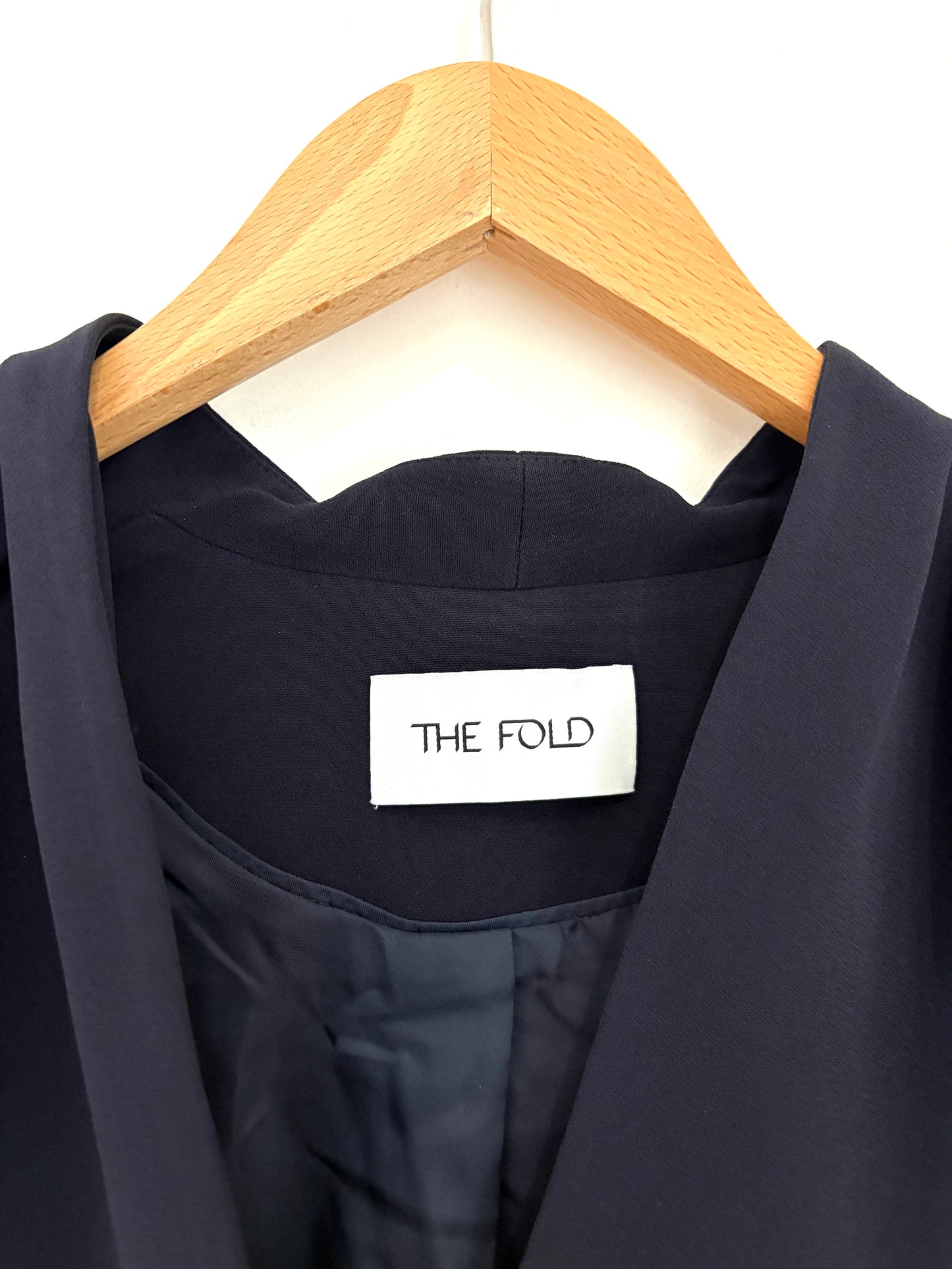 The Fold Navy Peplum Blazer Jacket UK 12