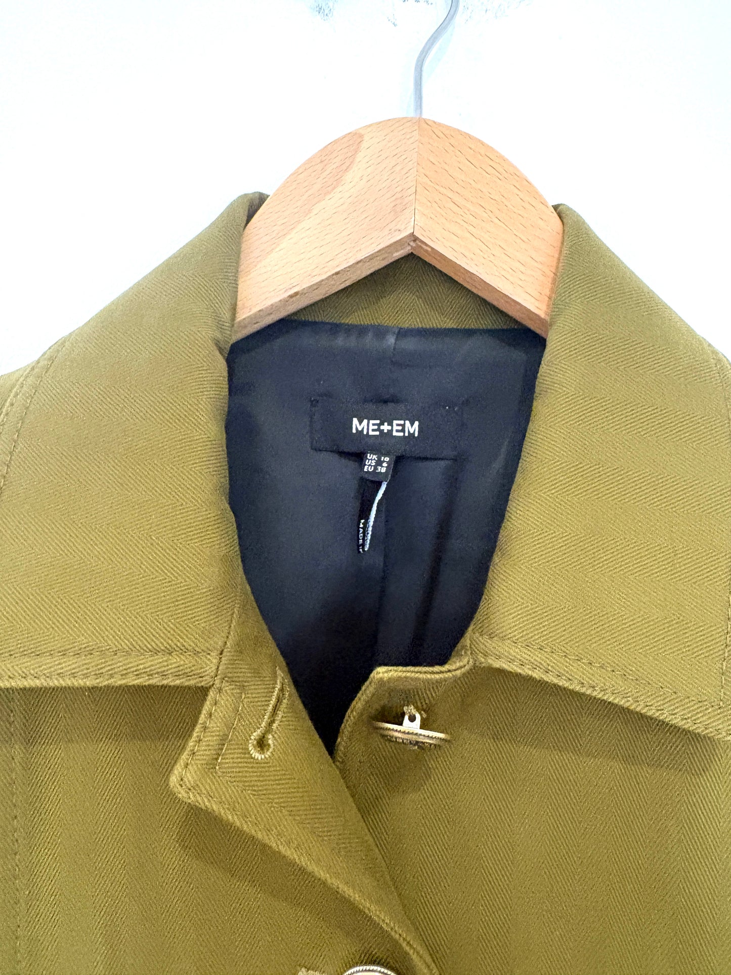 Me+Em Herringbone Cotton Blend Jacket UK 10