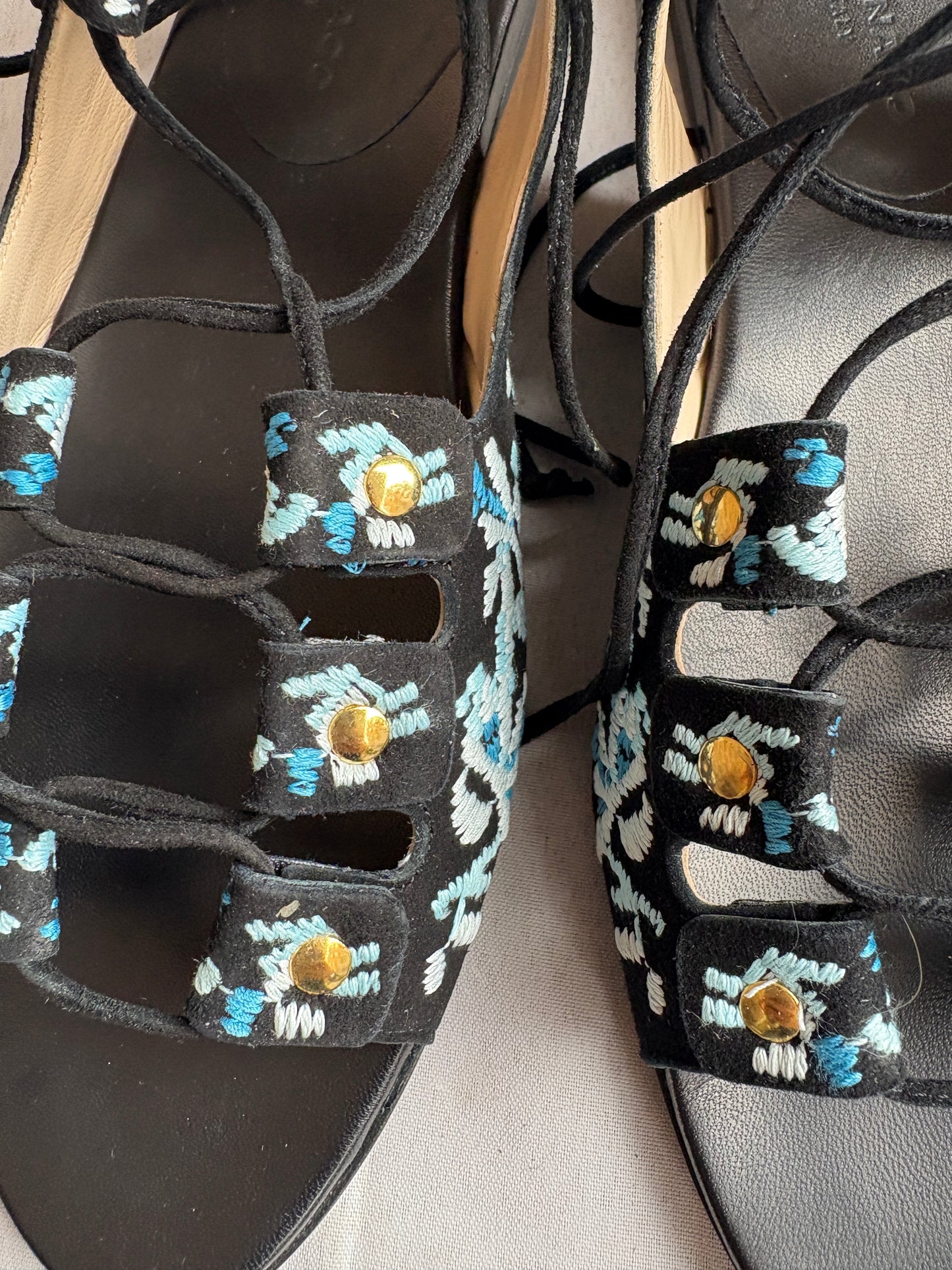 Club Monaco Embroidered Sandals UK 6.5