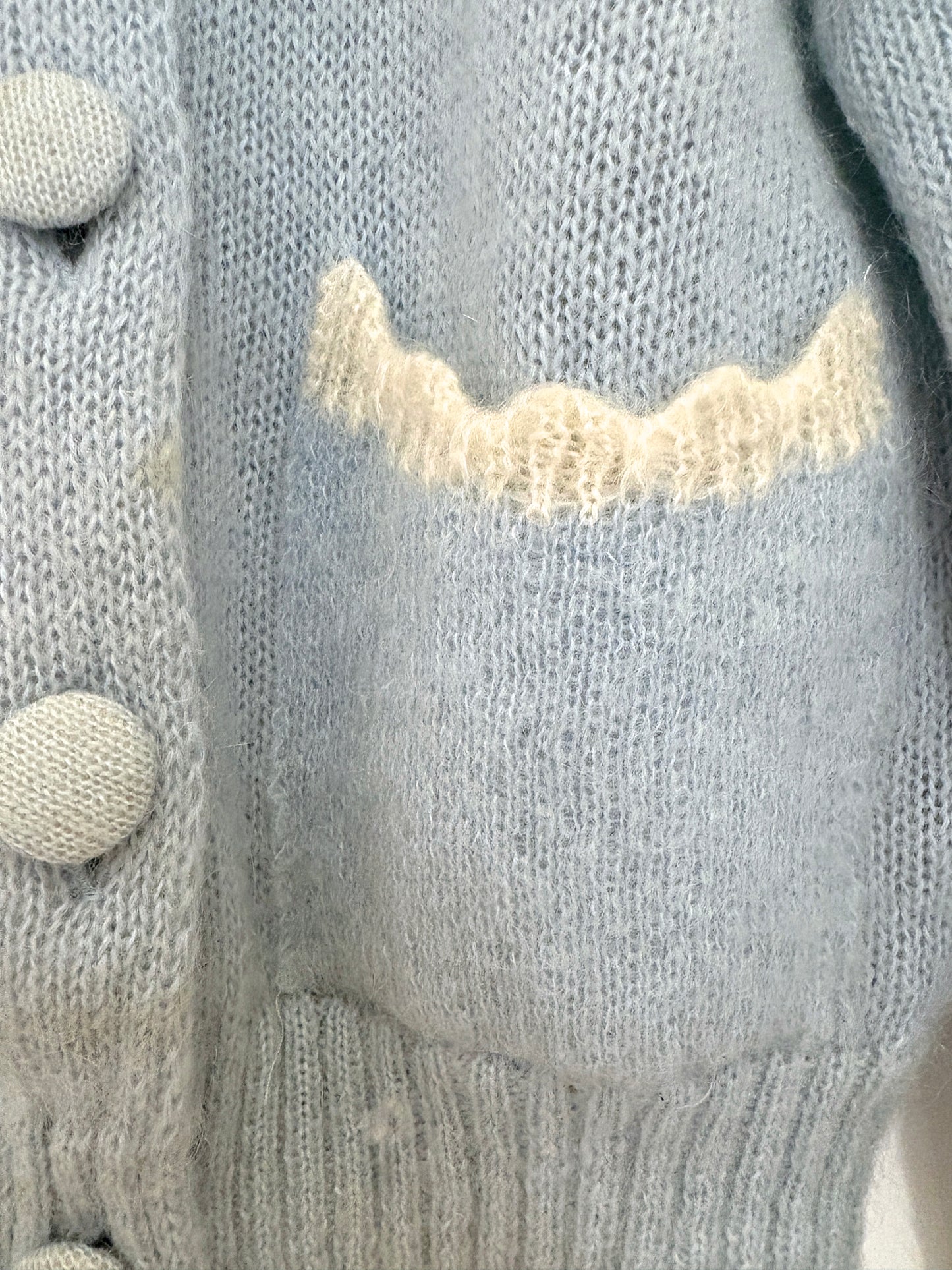 Rouje Paris Alpaca Blue Cardigan UK 6