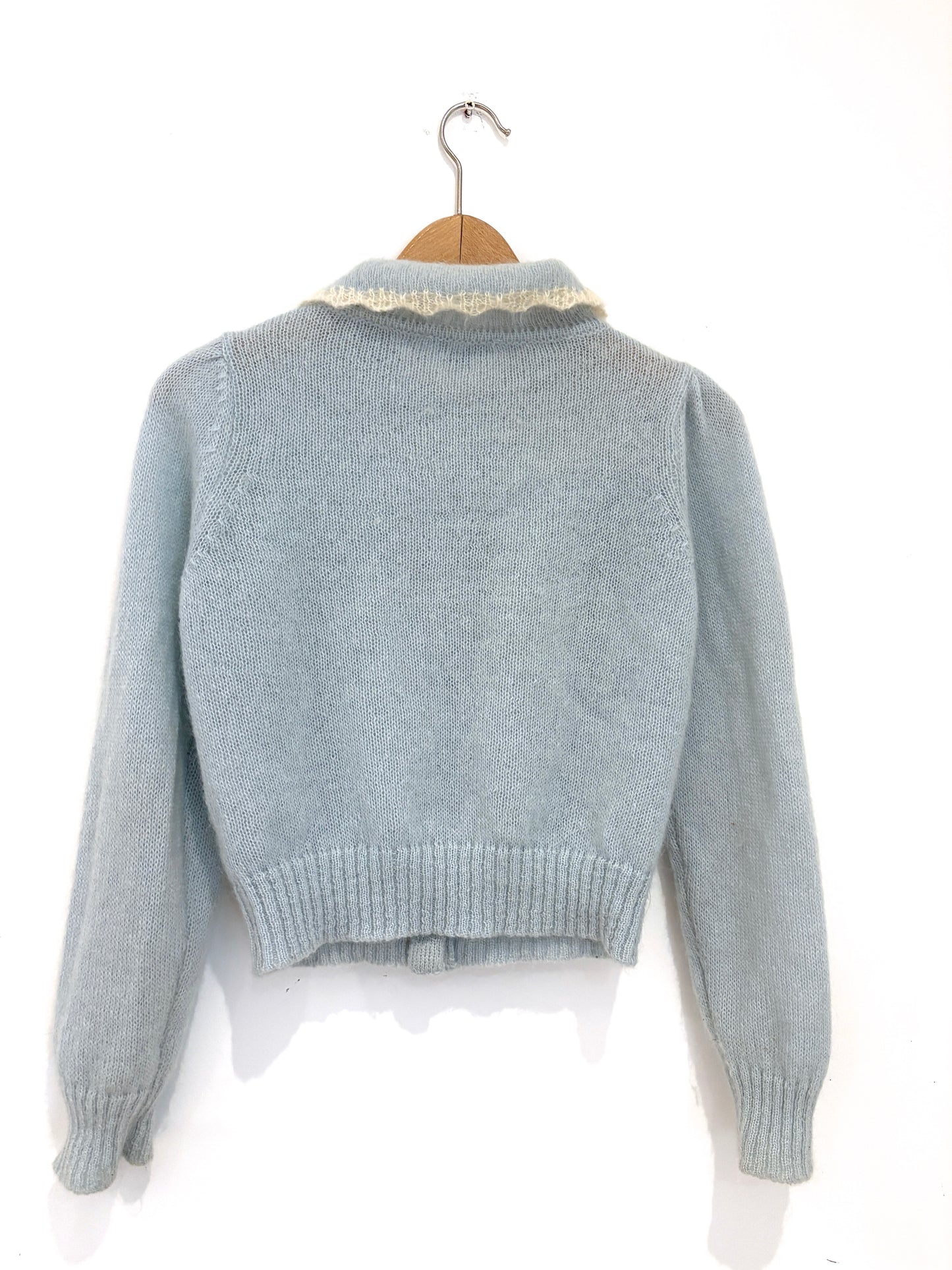 Rouje Paris Alpaca Blue Cardigan UK 6