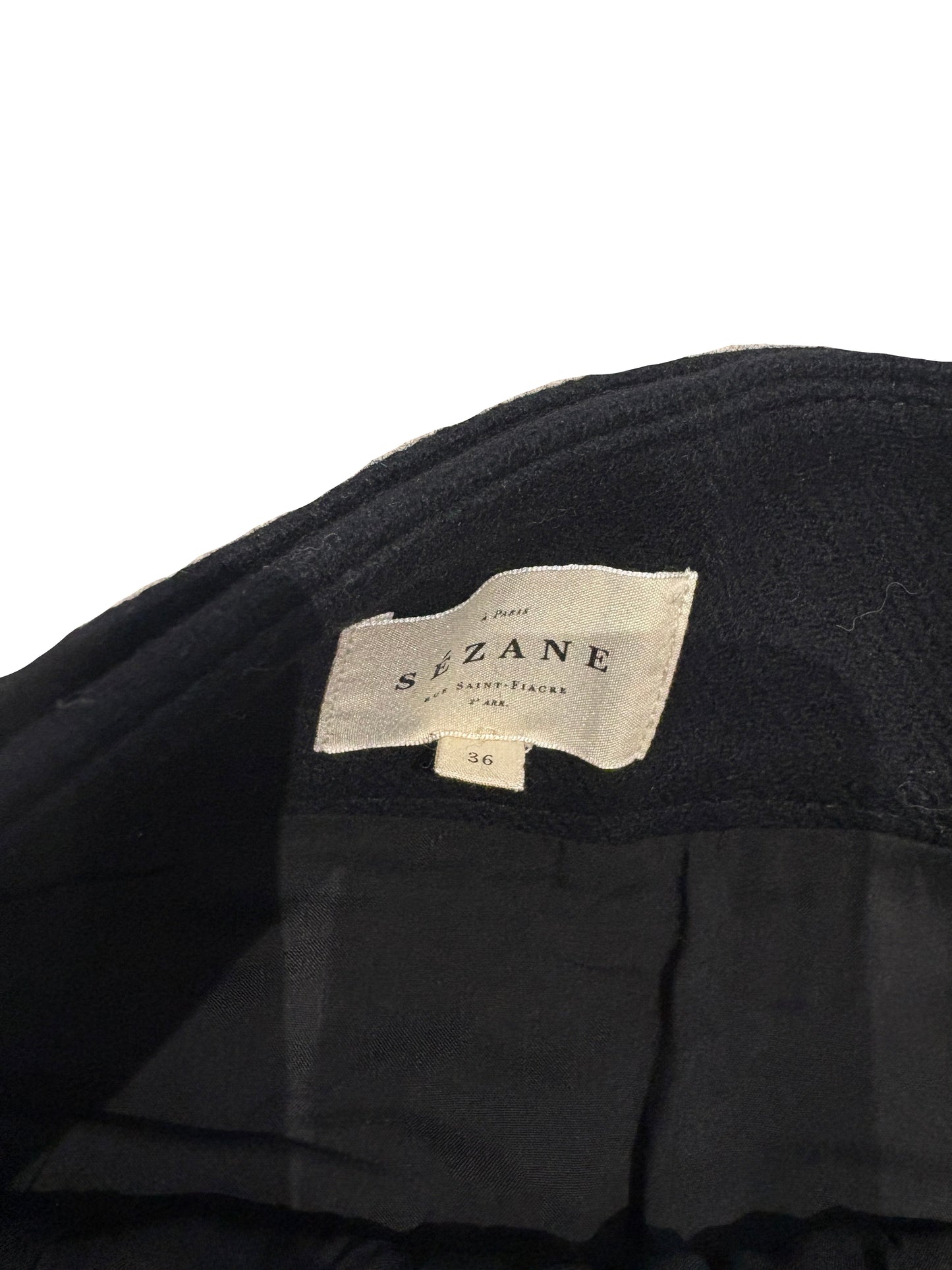 Sézane Black Virgin Wool Mini Skirt UK 8