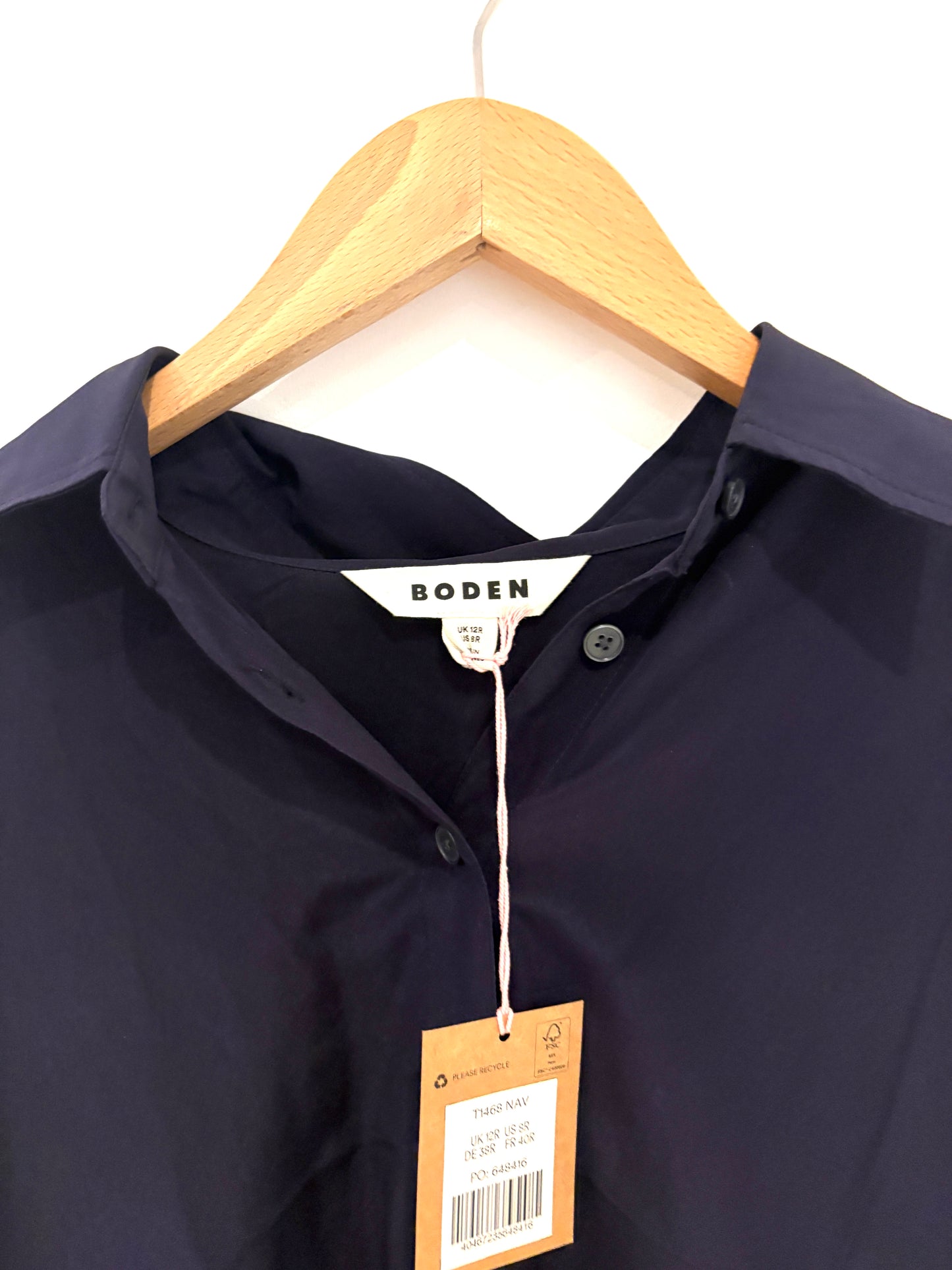 New With Tags Boden Navy Shirt 12