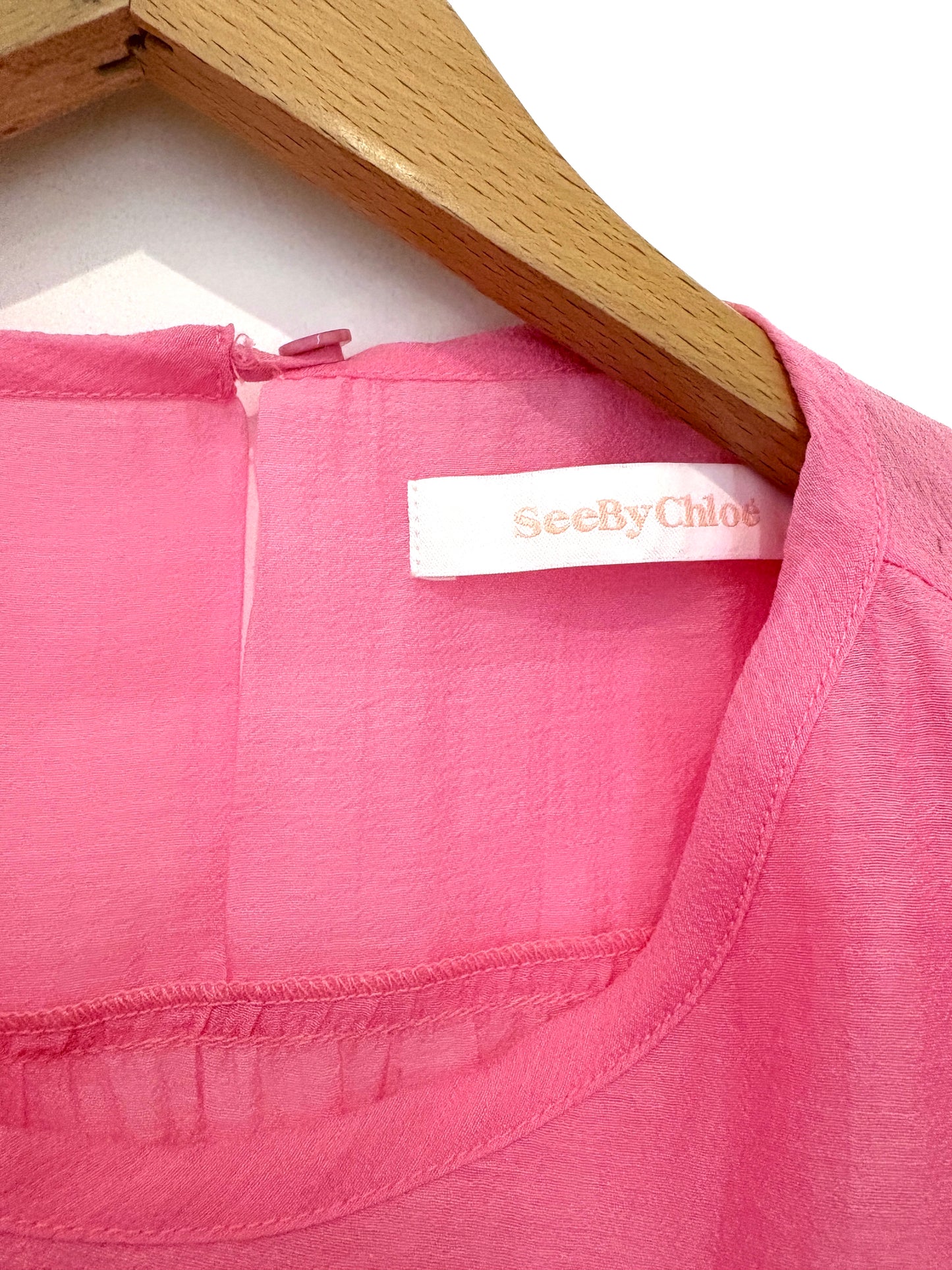 See by Chloe Pink Blouse UK 12
