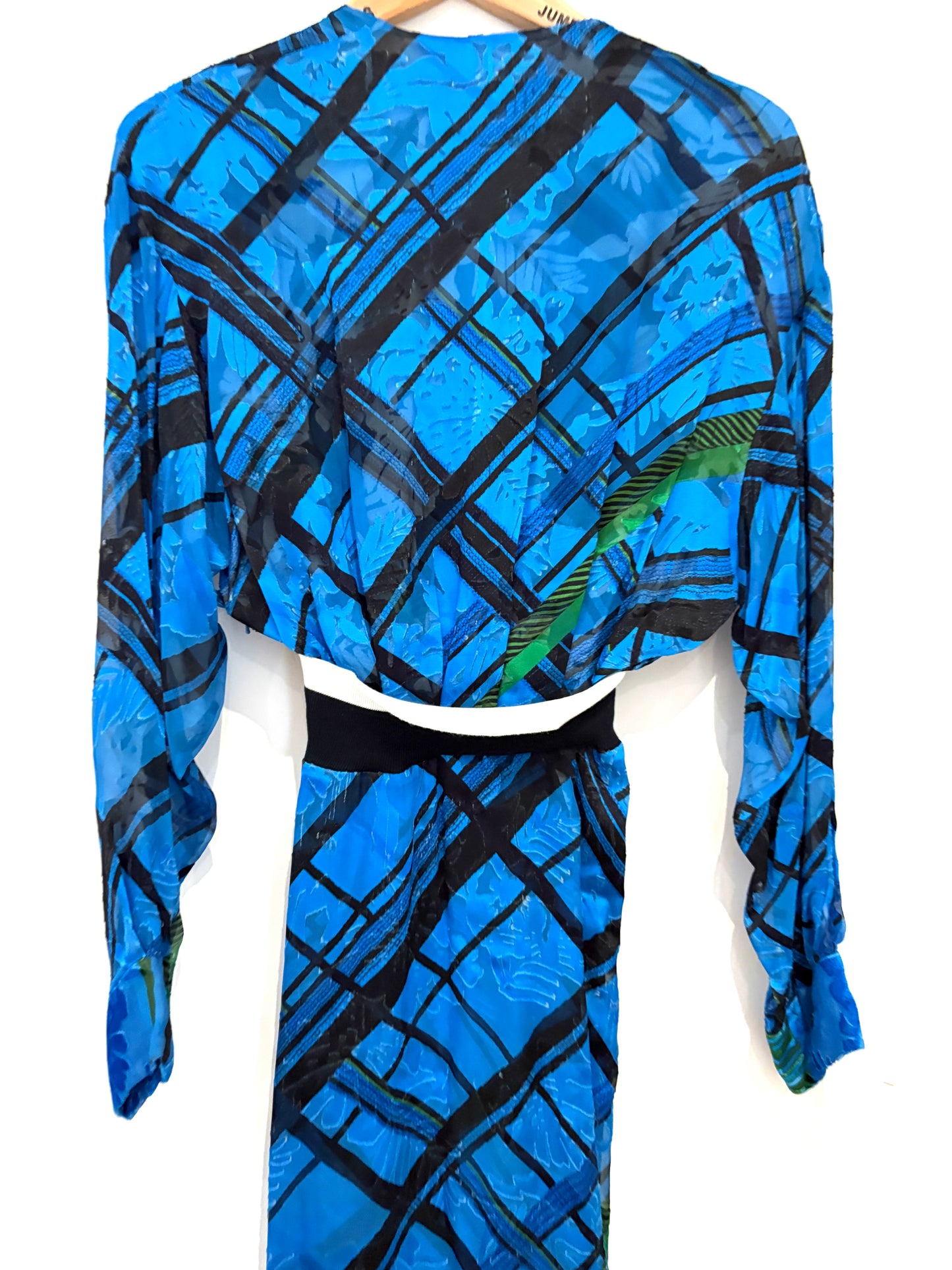 Preen by Thornton Bregazzi Silk Blue Print Wrap Dress XS