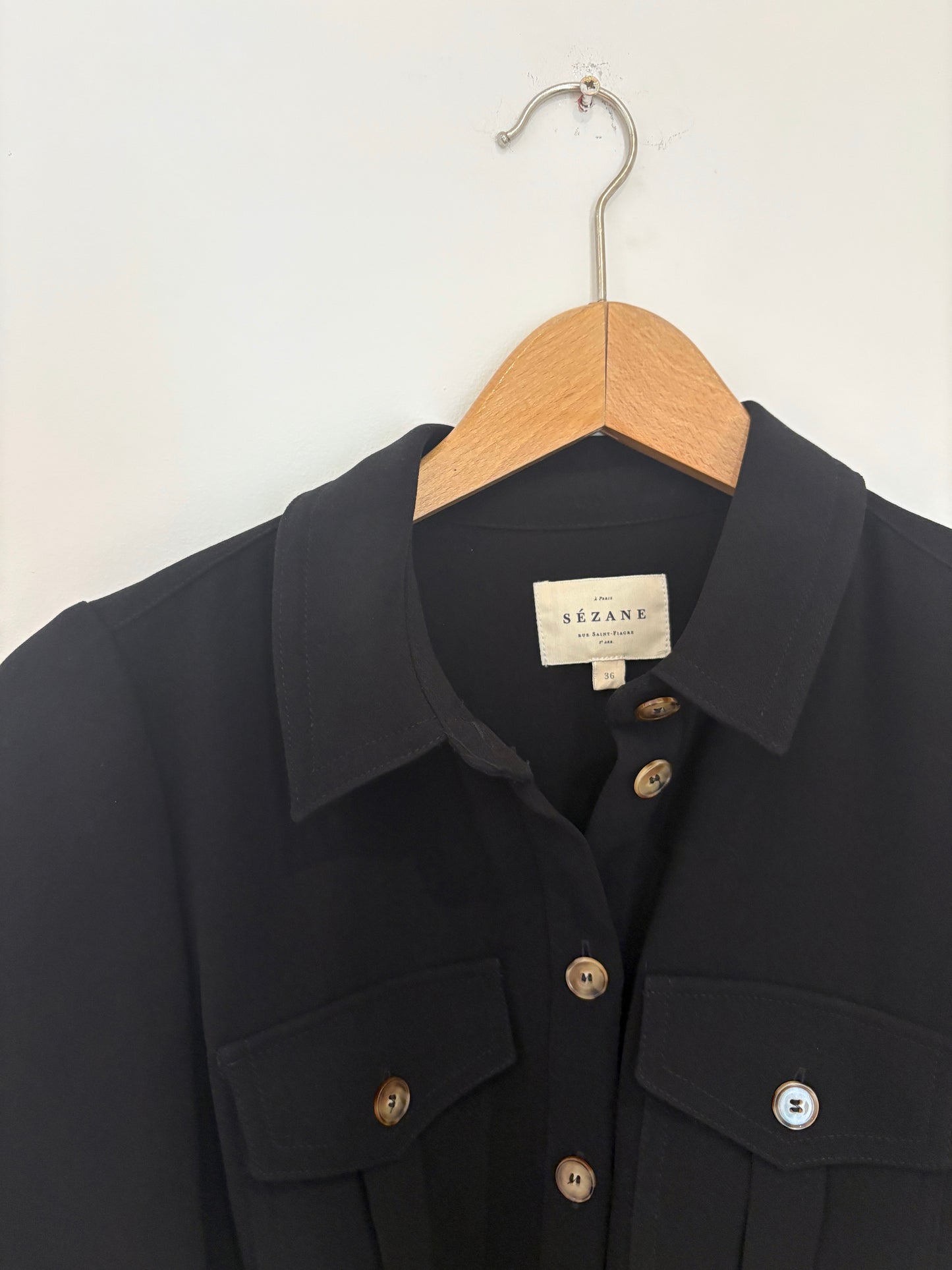 Sézane Black Raquel Dress UK 8