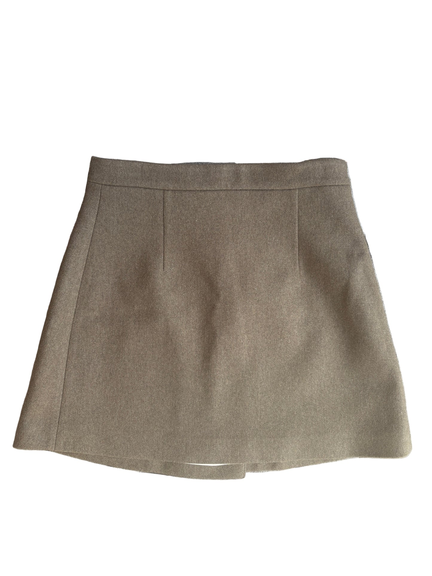 Sandro Khaki Wool Wrap Skirt UK 12