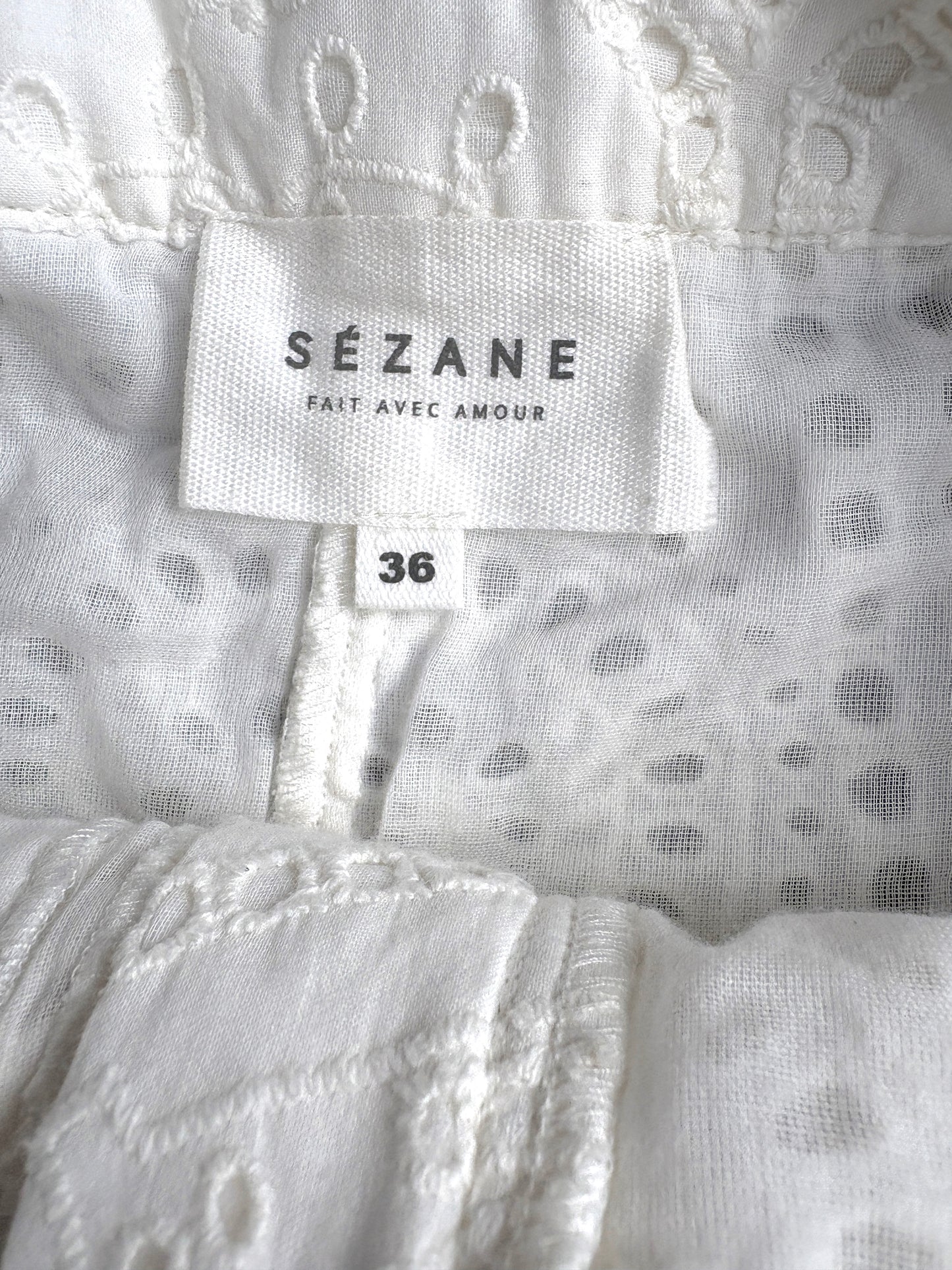 Sézane Lace Scalloped Shorts UK 8