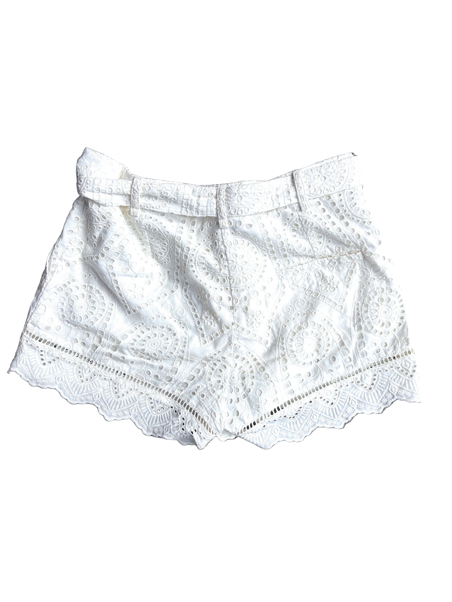 Sézane Lace Scalloped Shorts UK 8