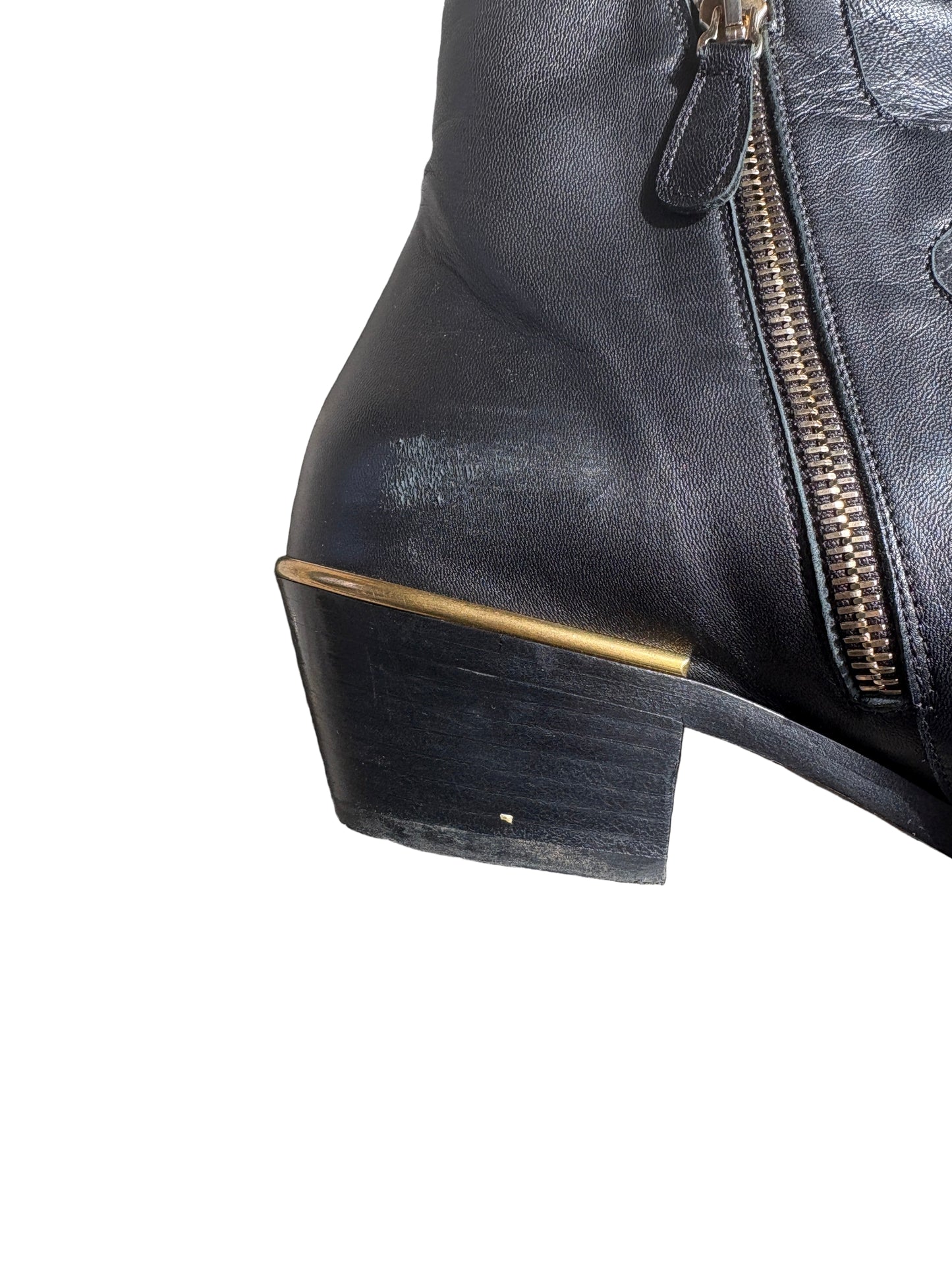 Chloe Susanna Gold Studded Boots UK 6