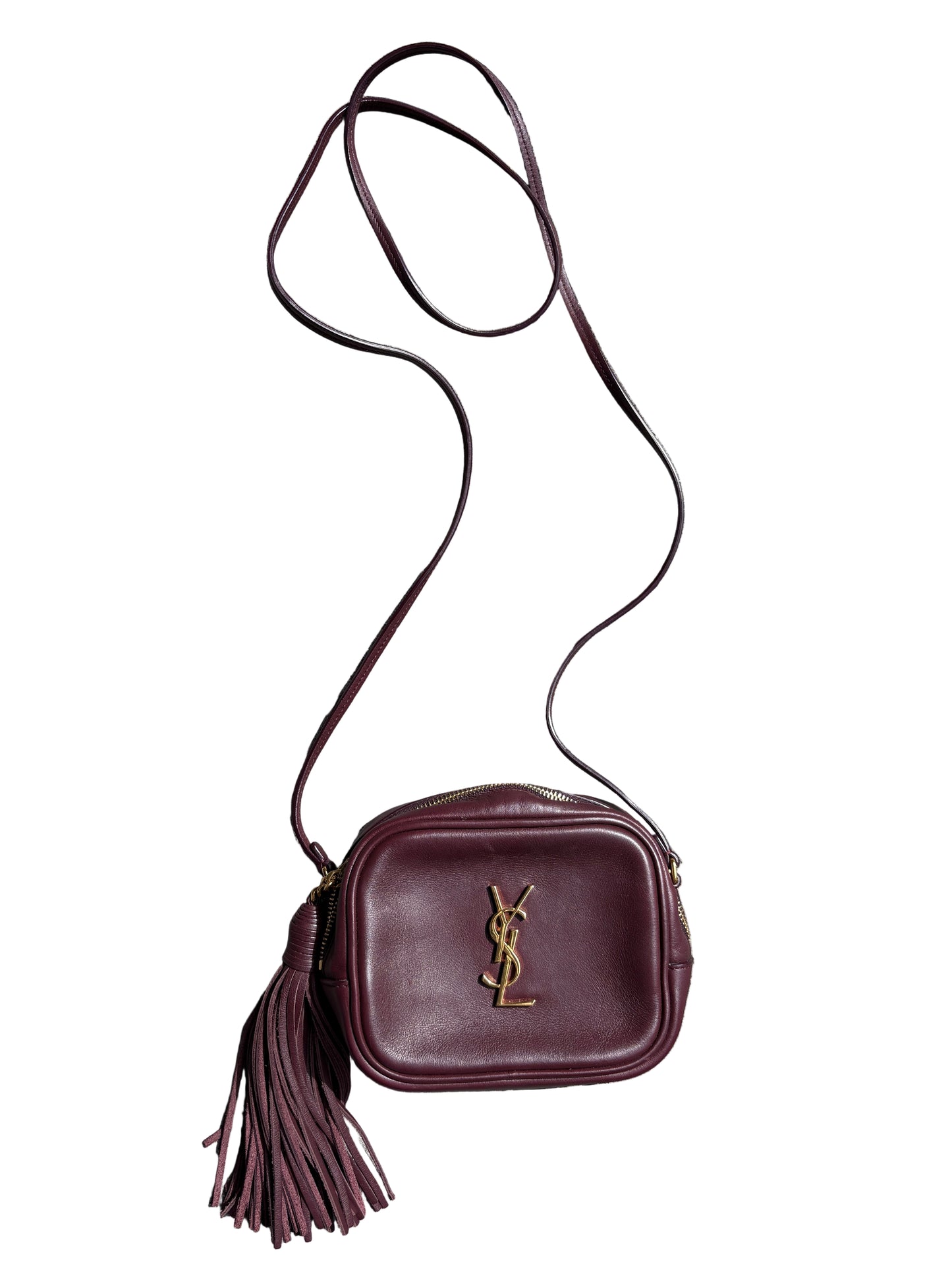 Yves Saint Laurent Mini Blogger Bag Burgundy