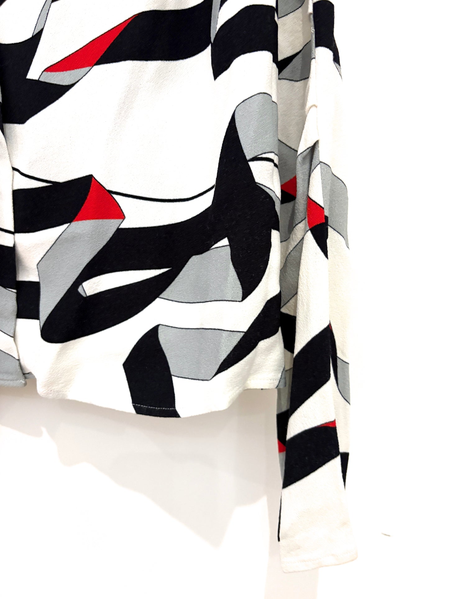 MSGM Printed Neck-Tie Blouse UK 10