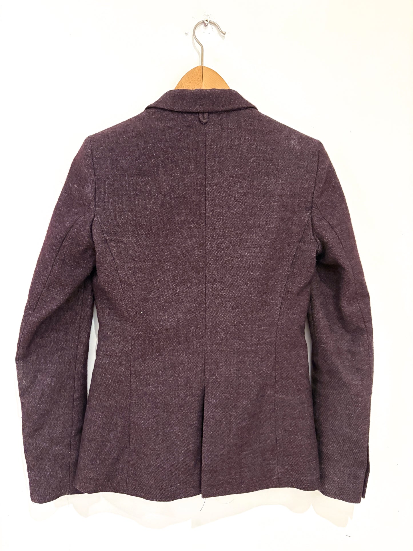 Massimo Dutti Purple Tweed Blazer UK 6