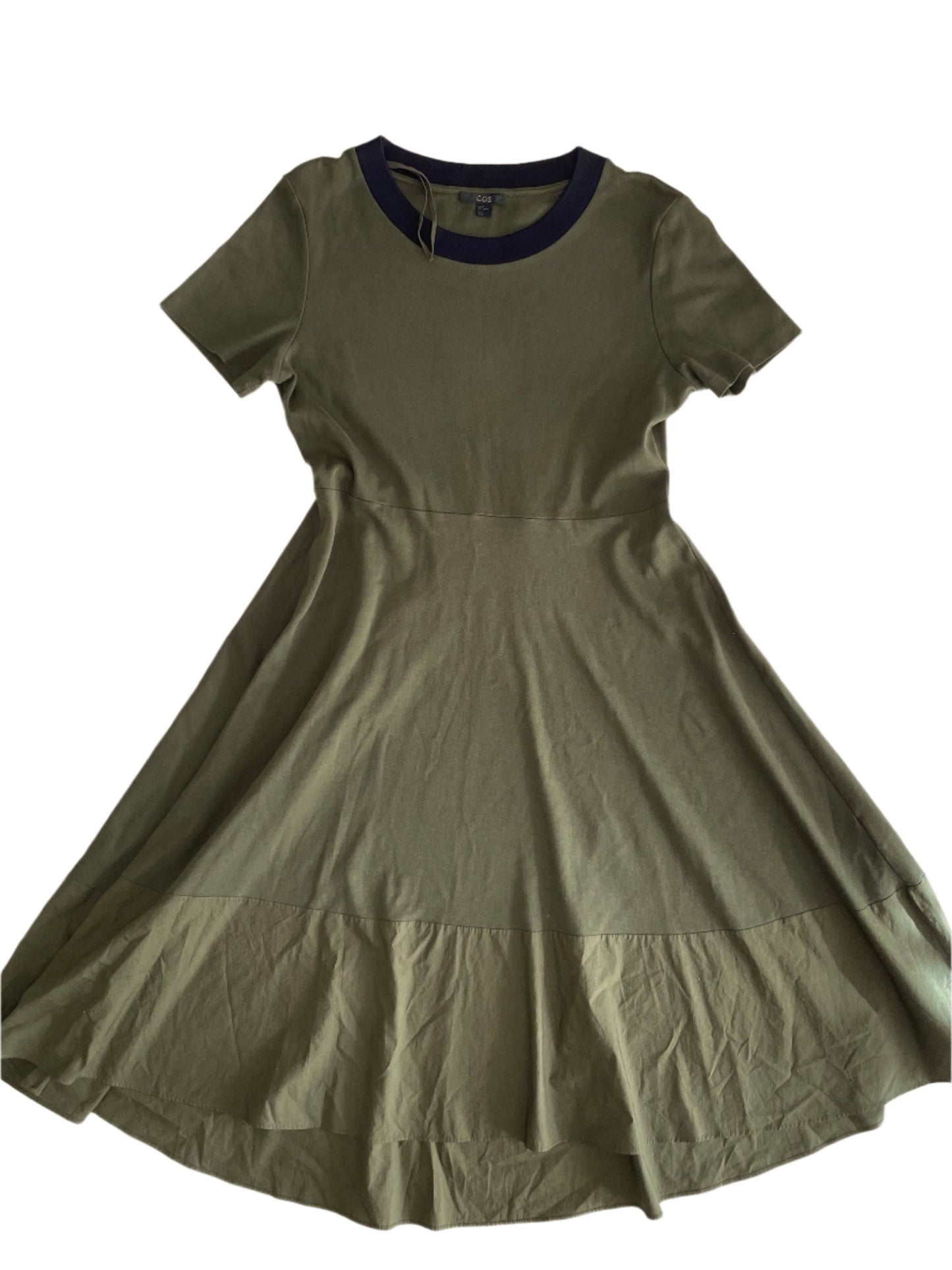 Cos Khaki Flare Dress M