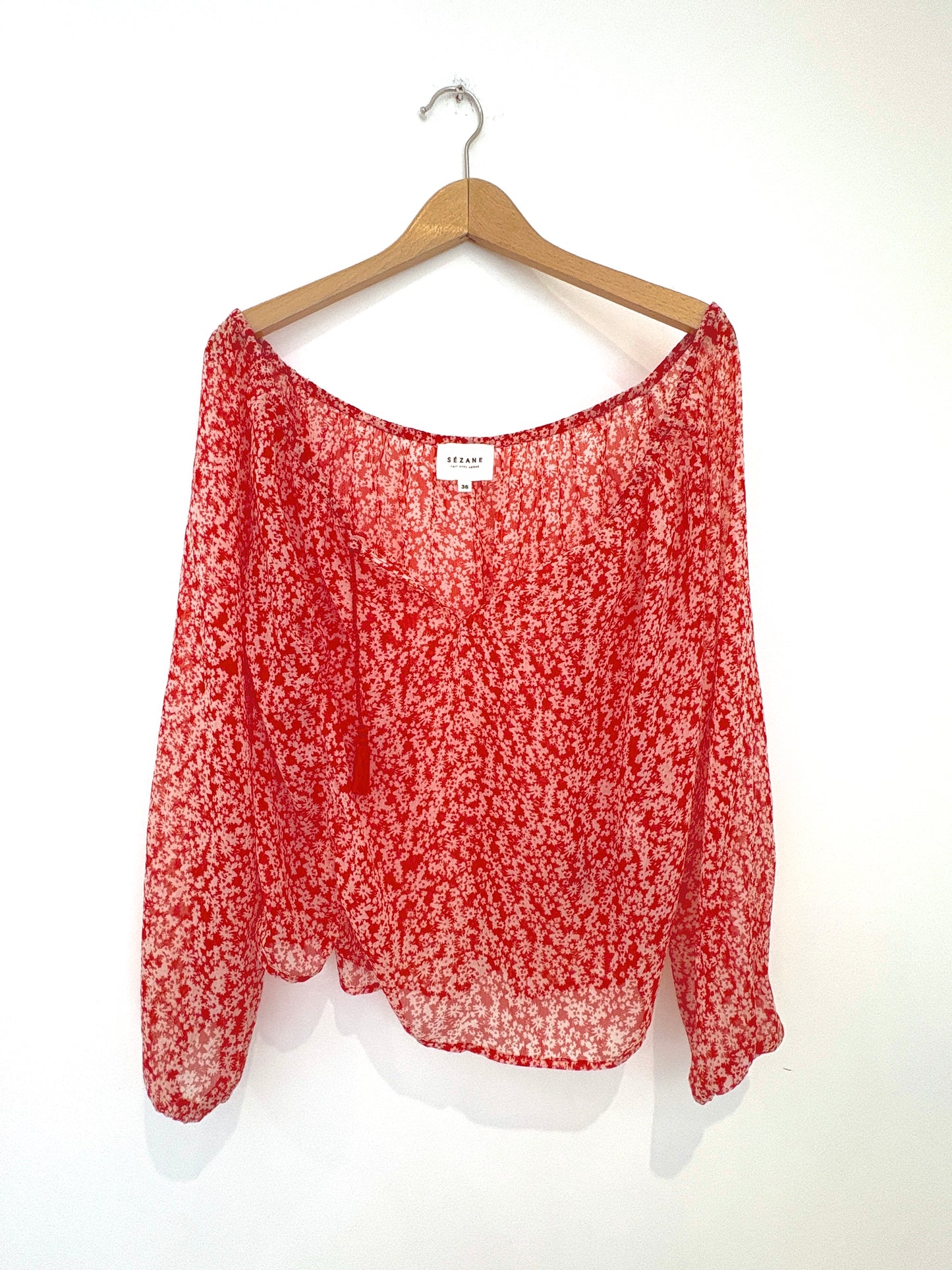 Sézane Alena Floral BLouse