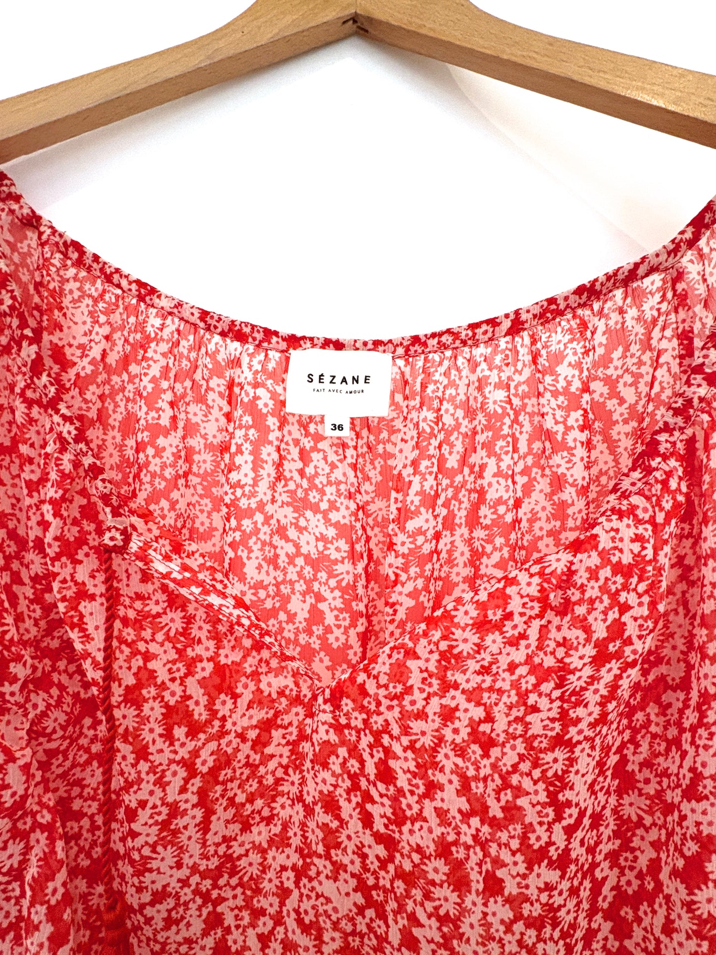 Sézane Alena Floral Blouse UK 8