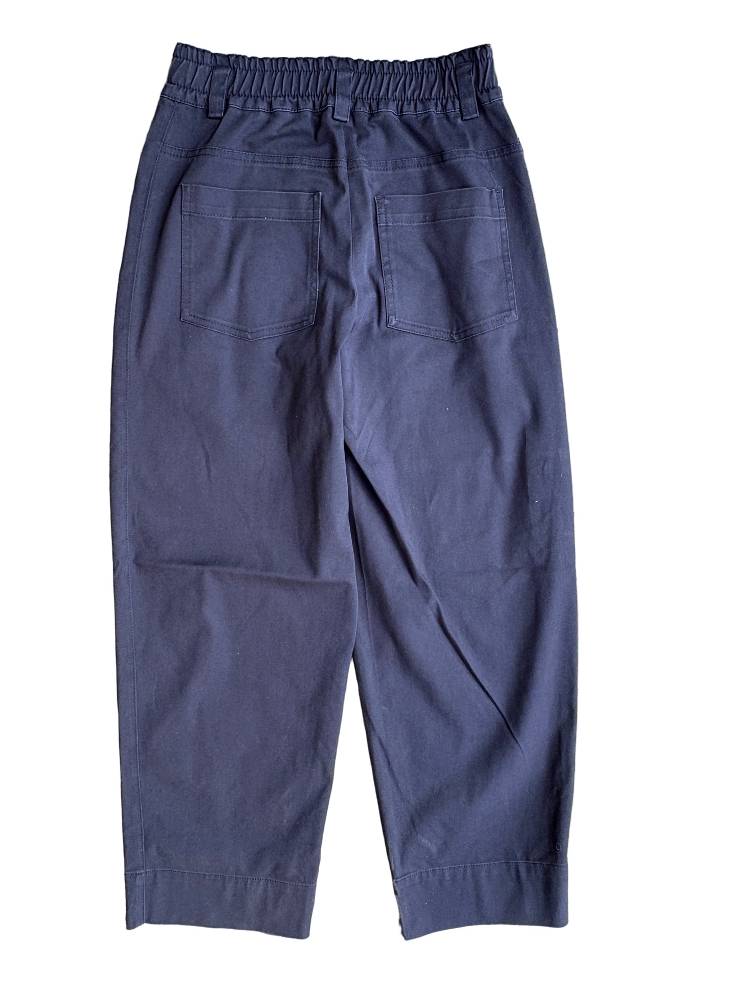 Me+Em Navy Cotton Trousers UK 8