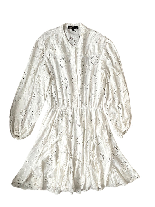 Maje Cotton Broderie Dress UK 12